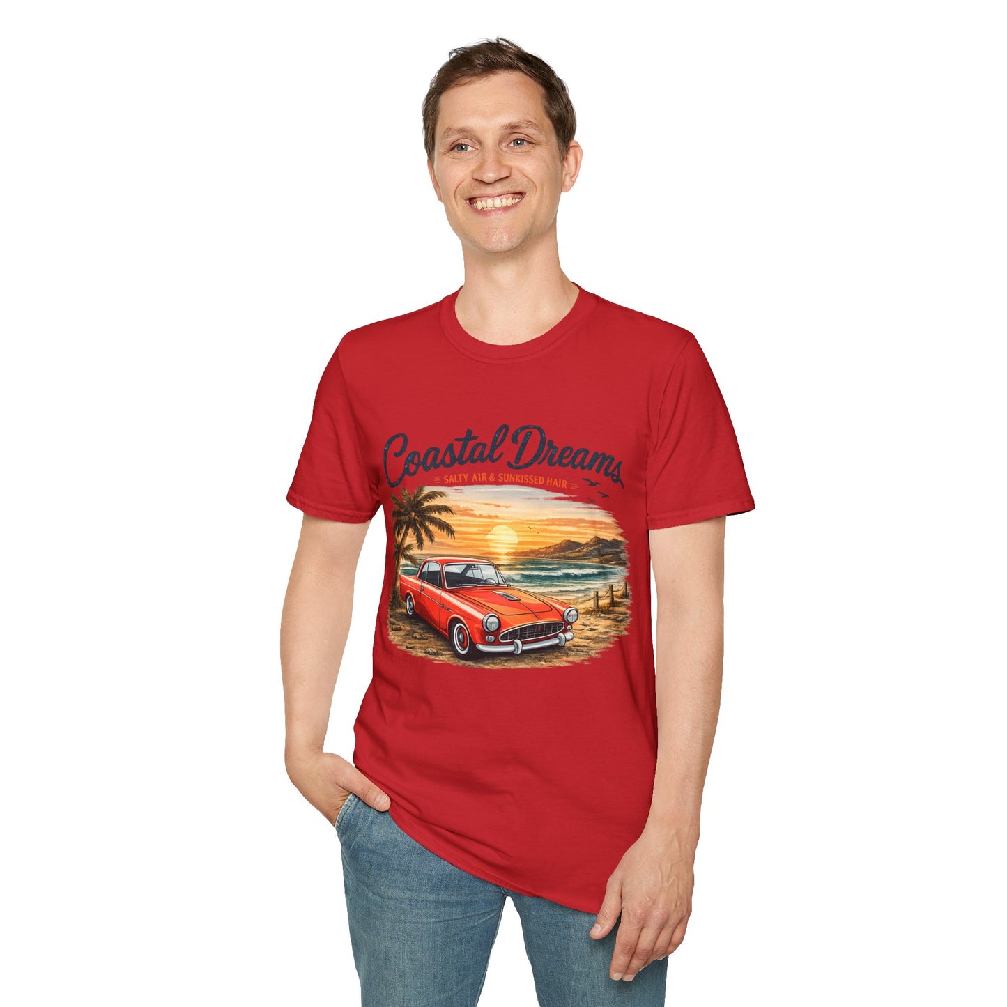 Coastal Dreams T-Shirt – Salzige Luft & Sonnengeküsstes Haar | Vintage Oldtimer Strand Motiv