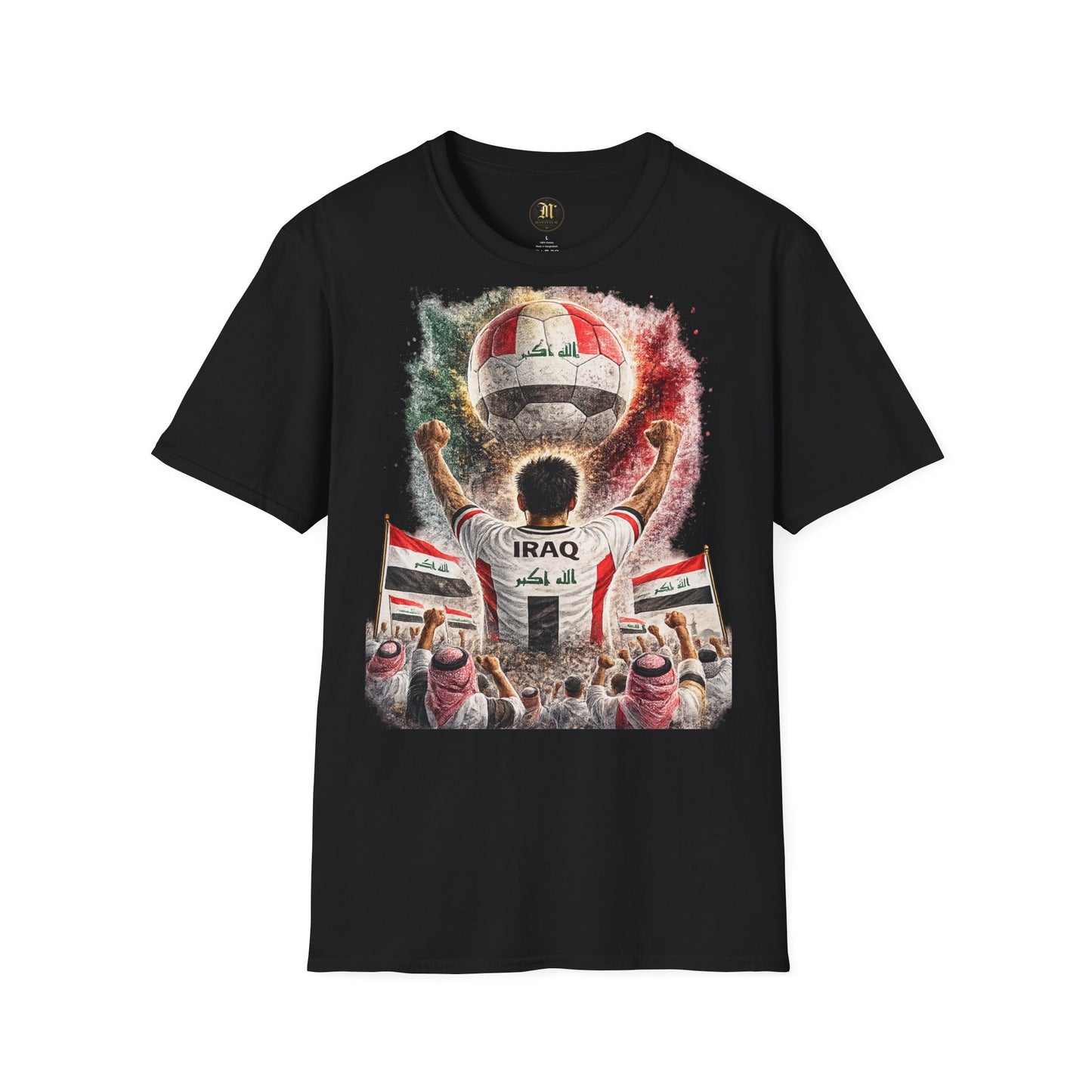 Irak Fußball Fan T-Shirt | Irak Supporter Shirt | Iraq Fan Design | Fußball Fanartikel | Geschenk für Irak Fans