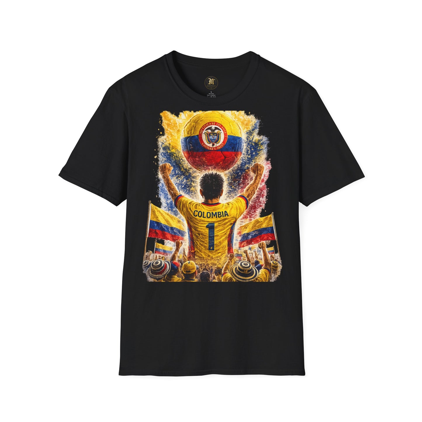 Kolumbien Fußball Fan T-Shirt | Kolumbien Supporter Shirt | Colombia Fan Design | Fußball Fanartikel | Geschenk für Kolumbien Fans