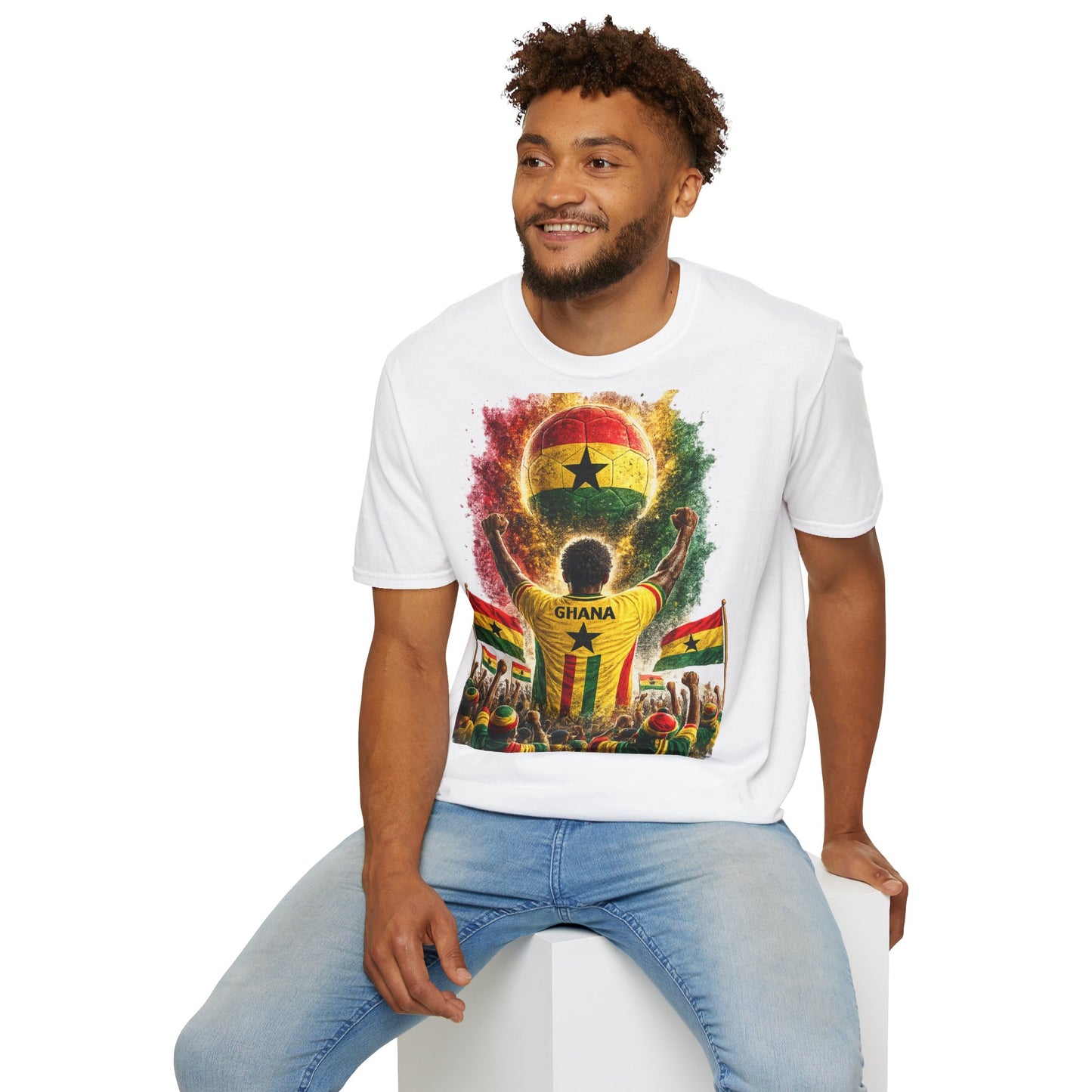 Ghana Fußball Fan T-Shirt | Ghana Supporter Shirt | Ghana Fan Design | Fußball Fanartikel | Geschenk für Ghana Fans