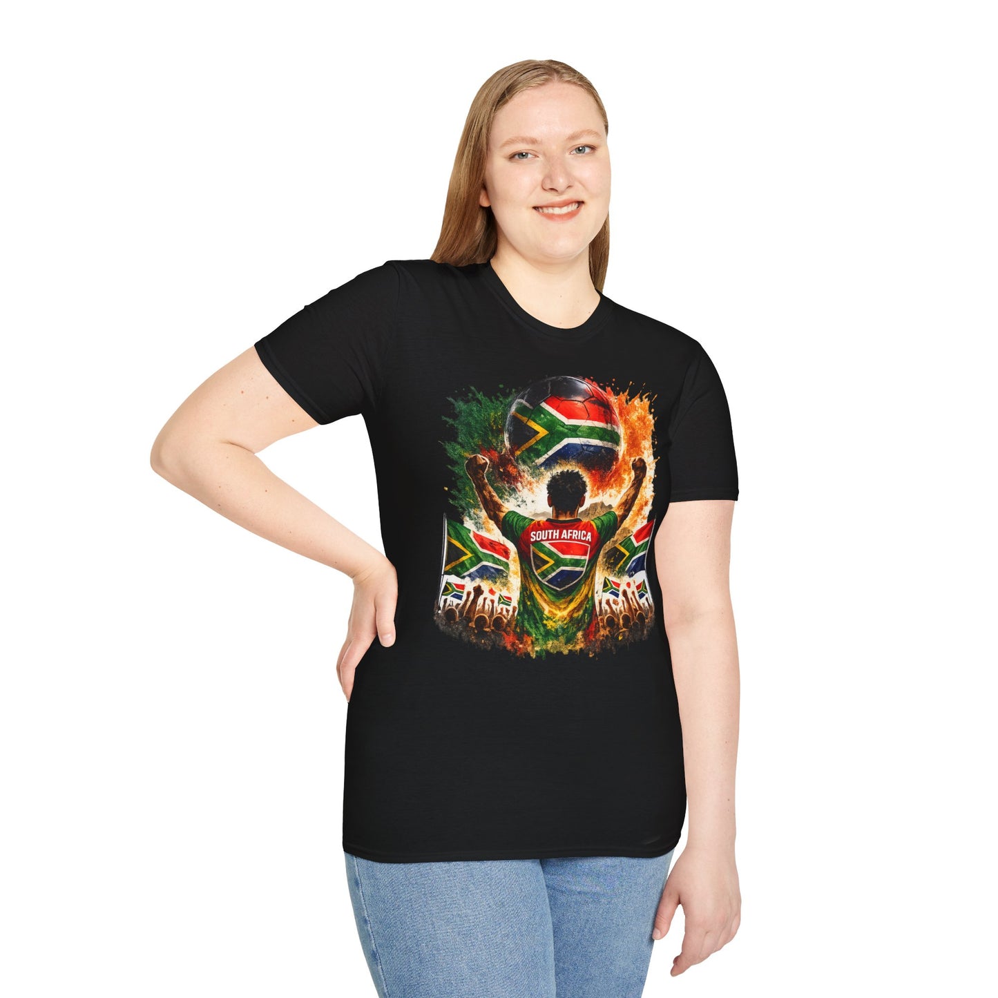 Südafrika Fußball Fan T-Shirt – Südafrika Flagge Supporter Design | Fußball Fanartikel | Geschenk für Fußballfans
