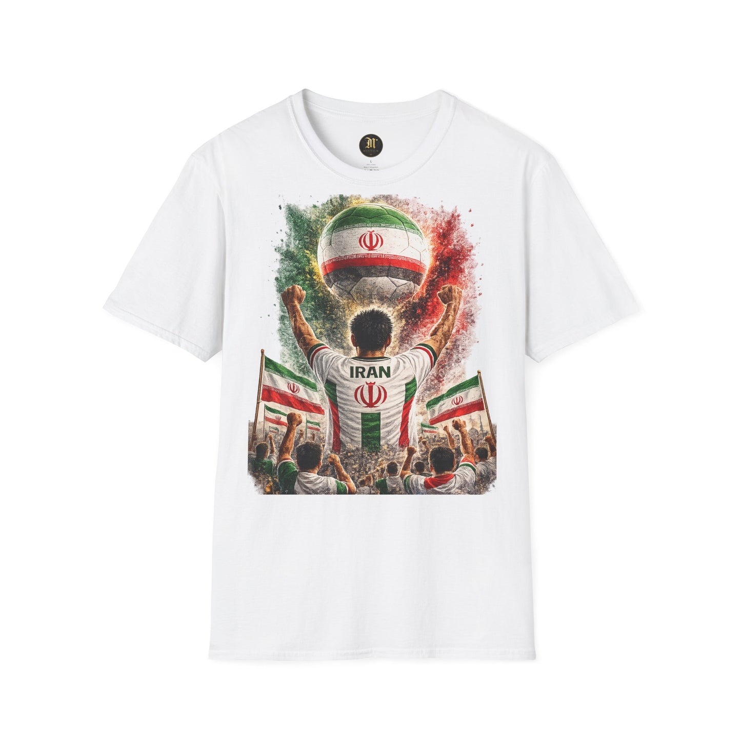 Iran Fußball Fan T-Shirt | Iran Supporter Shirt | Iran Fan Design | Fußball Fanartikel | Geschenk für Iran Fans