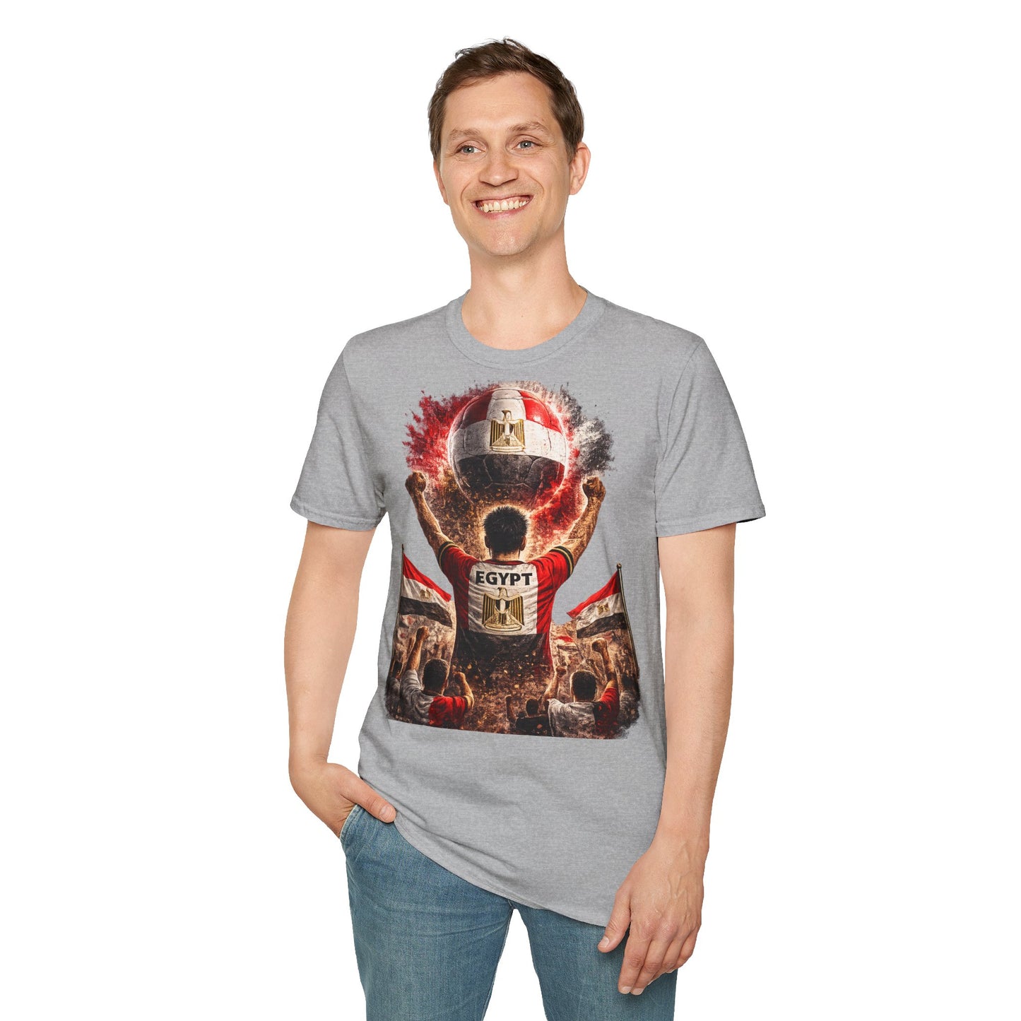 Ägypten Fußball Fan T-Shirt | Egypt Supporter Shirt | Egypt Fan Design | Fußball Fanartikel | Geschenk für Ägypten Fans