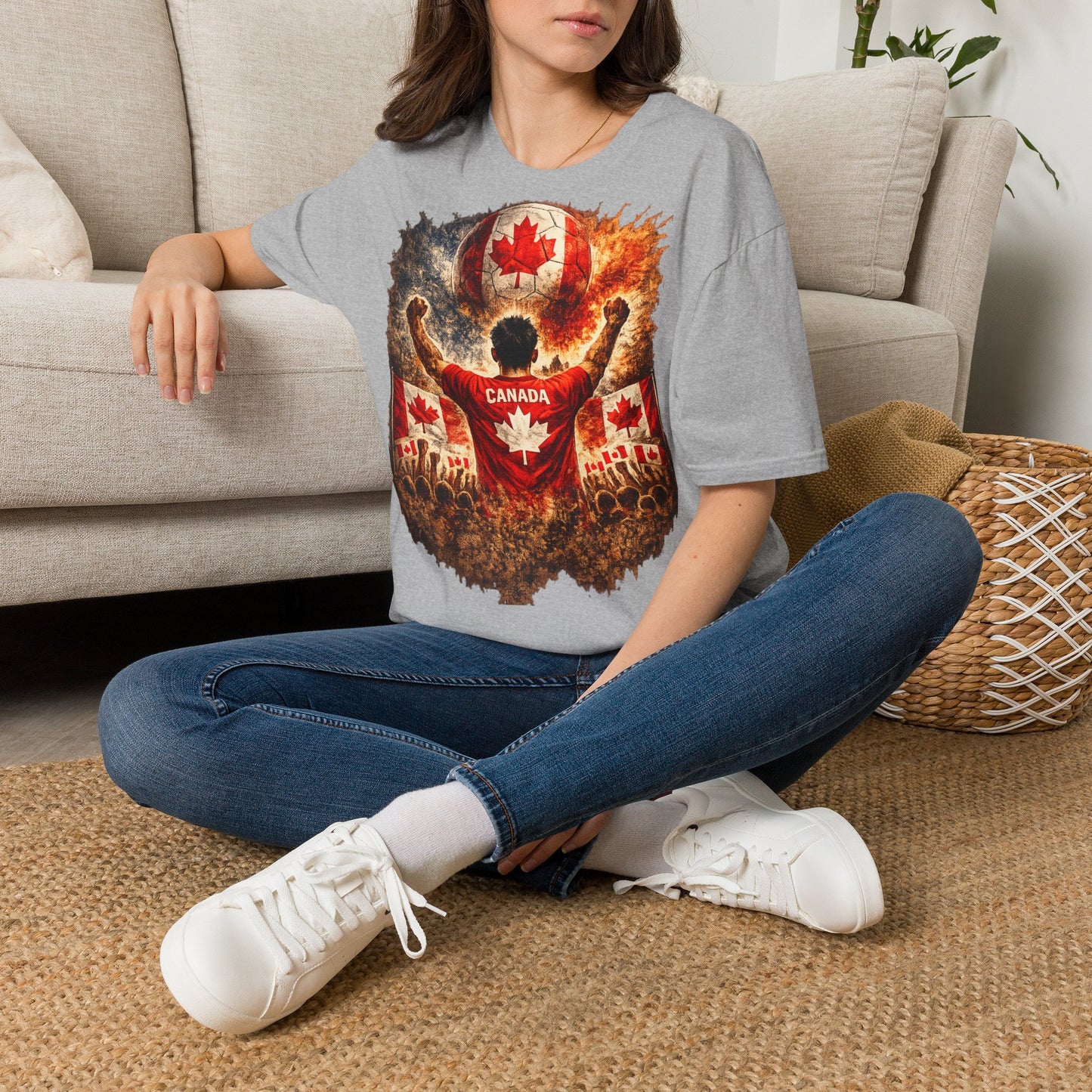 Kanada Fußball Fan T-Shirt | Kanada Supporter Shirt | Canada Fan Design | Fußball Fanartikel | Geschenk für Kanada Fans