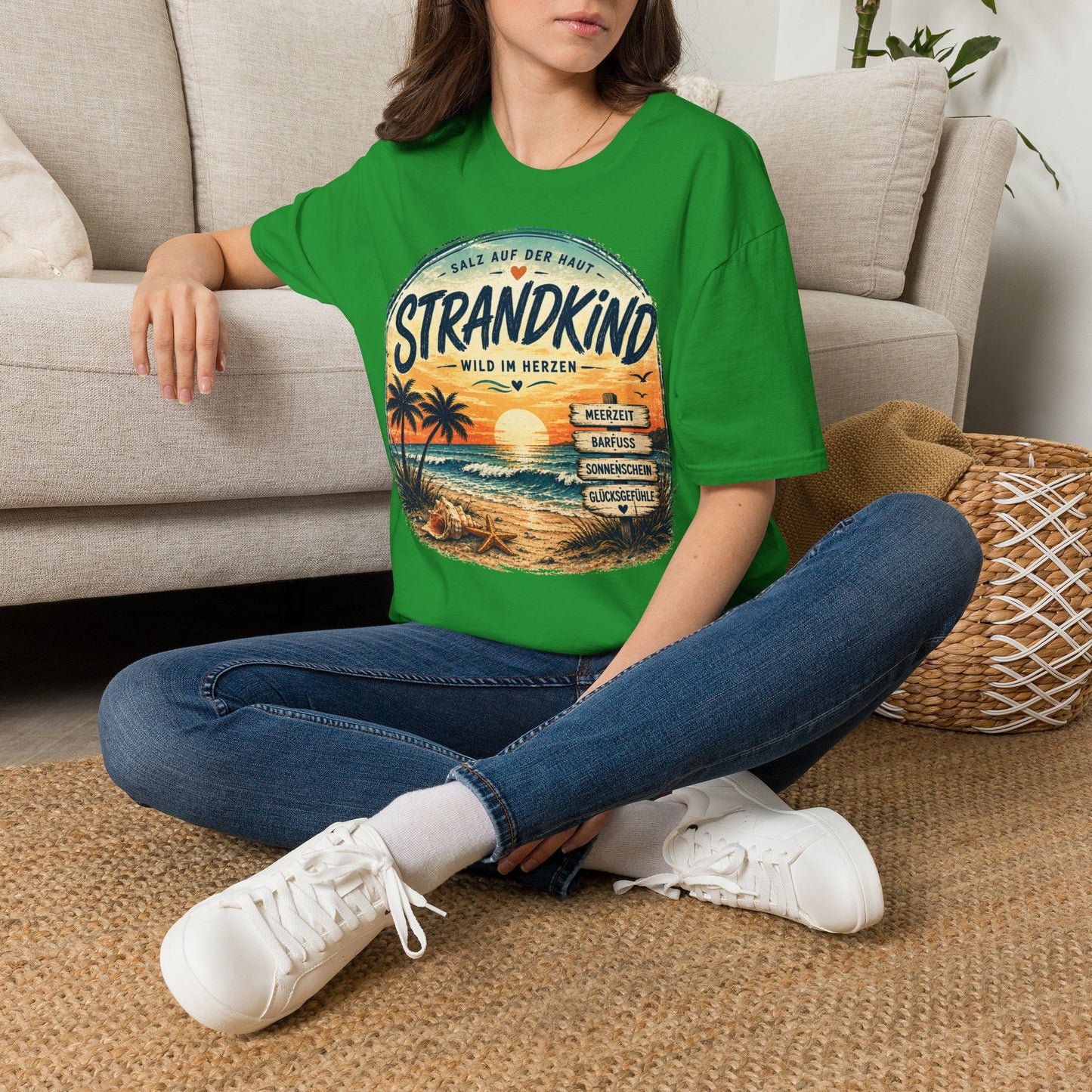 Strandkind T-Shirt – Salz auf der Haut, Wild im Herzen | Sommer & Meer Motiv