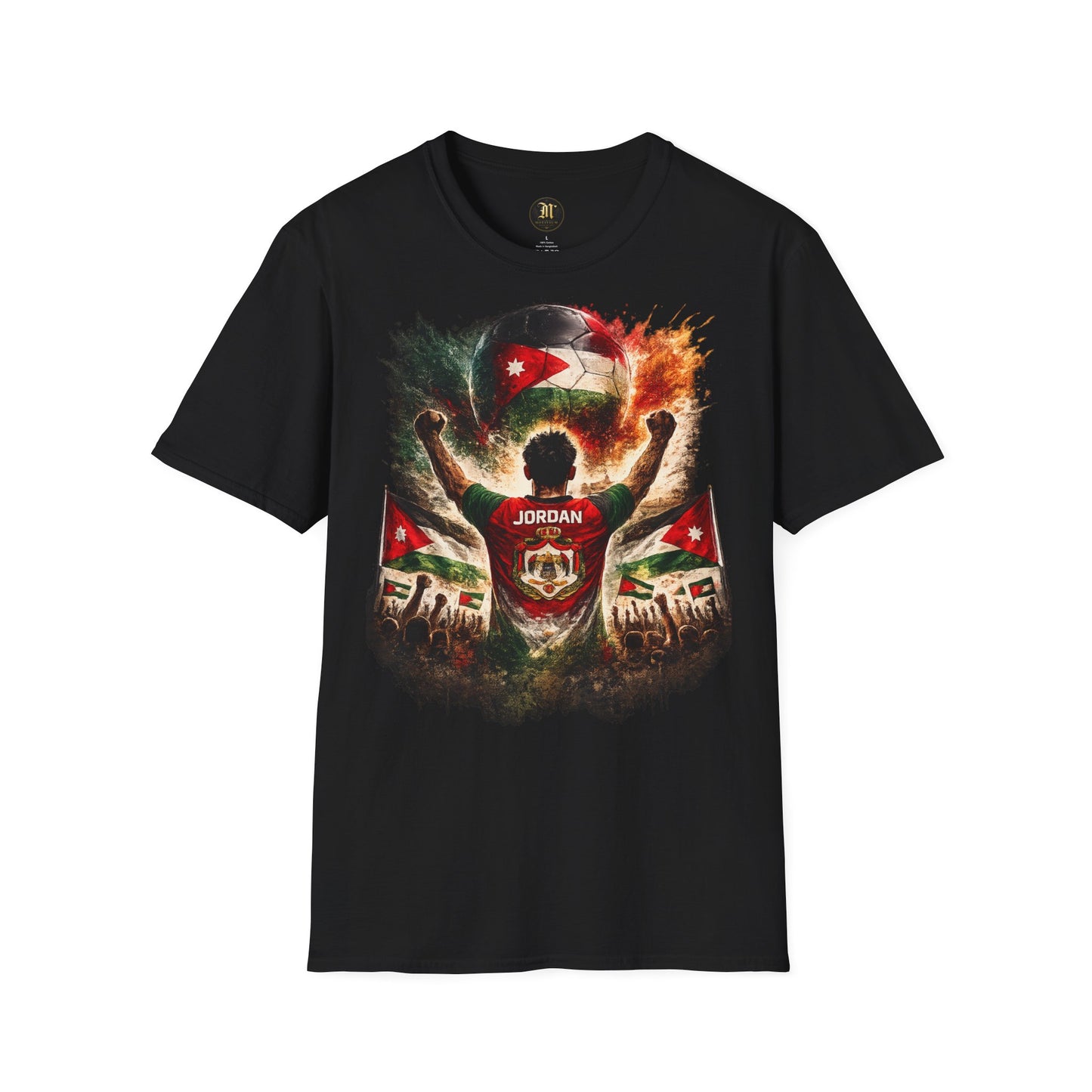 Jordanien Fußball Fan T-Shirt – Jordanien Flagge Supporter Design | Fußball Fanartikel | Geschenk für Fußballfans