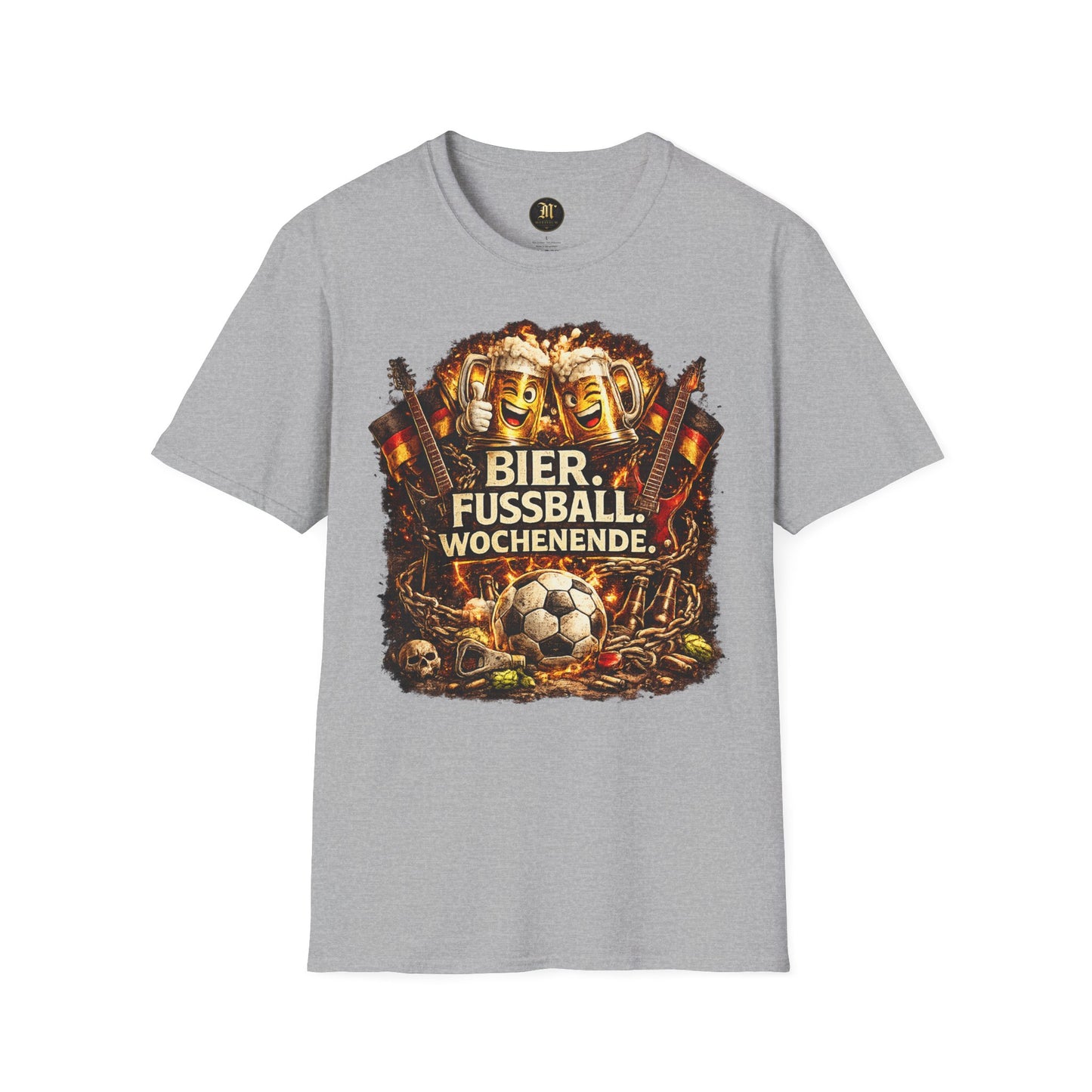 Bier. Fußball. Wochenende. | Deutschland Fan T-Shirt | Rockiger Fußball Fan Look