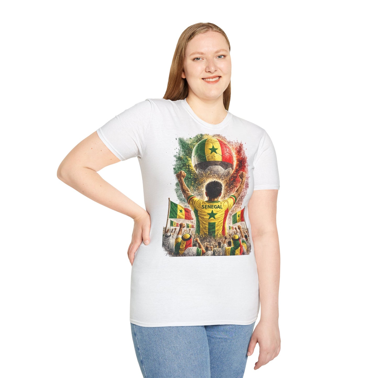 Senegal Fußball Fan T-Shirt | Senegal Supporter Shirt | Senegal Fan Design | Fußball Fanartikel | Geschenk für Senegal Fans