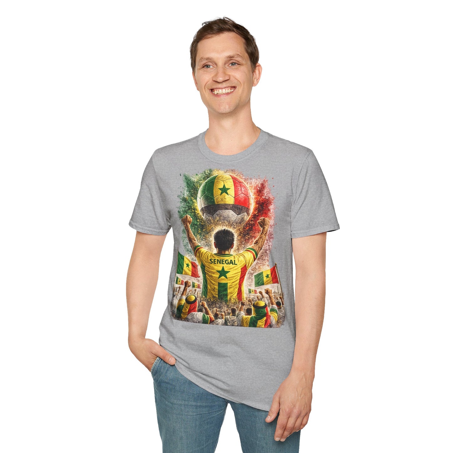 Senegal Fußball Fan T-Shirt | Senegal Supporter Shirt | Senegal Fan Design | Fußball Fanartikel | Geschenk für Senegal Fans