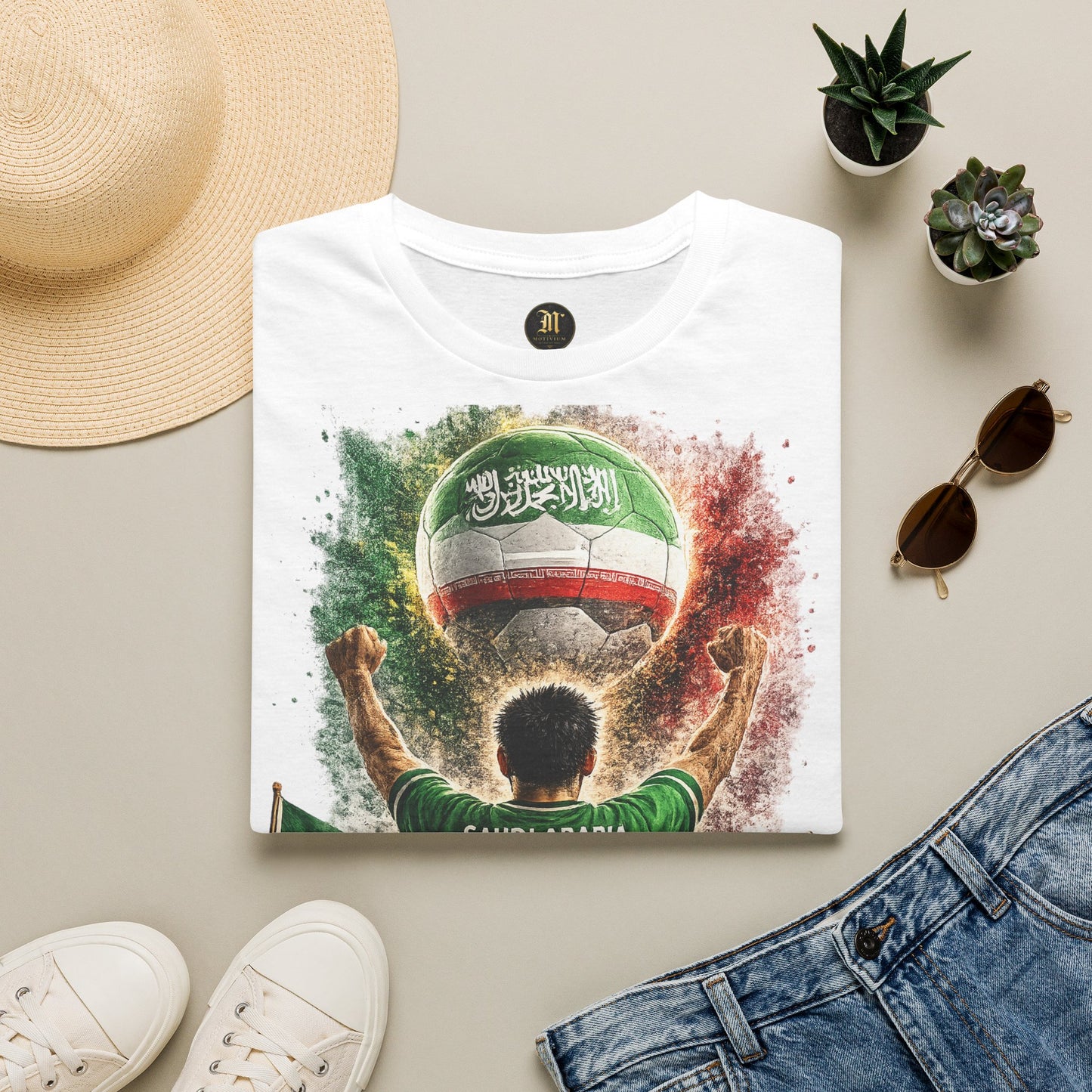 Saudi-Arabien Fußball Fan T-Shirt | Saudi Arabia Supporter Shirt | Saudi Arabia Fan Design | Fußball Fanartikel | Geschenk für Saudi-Arabien Fans