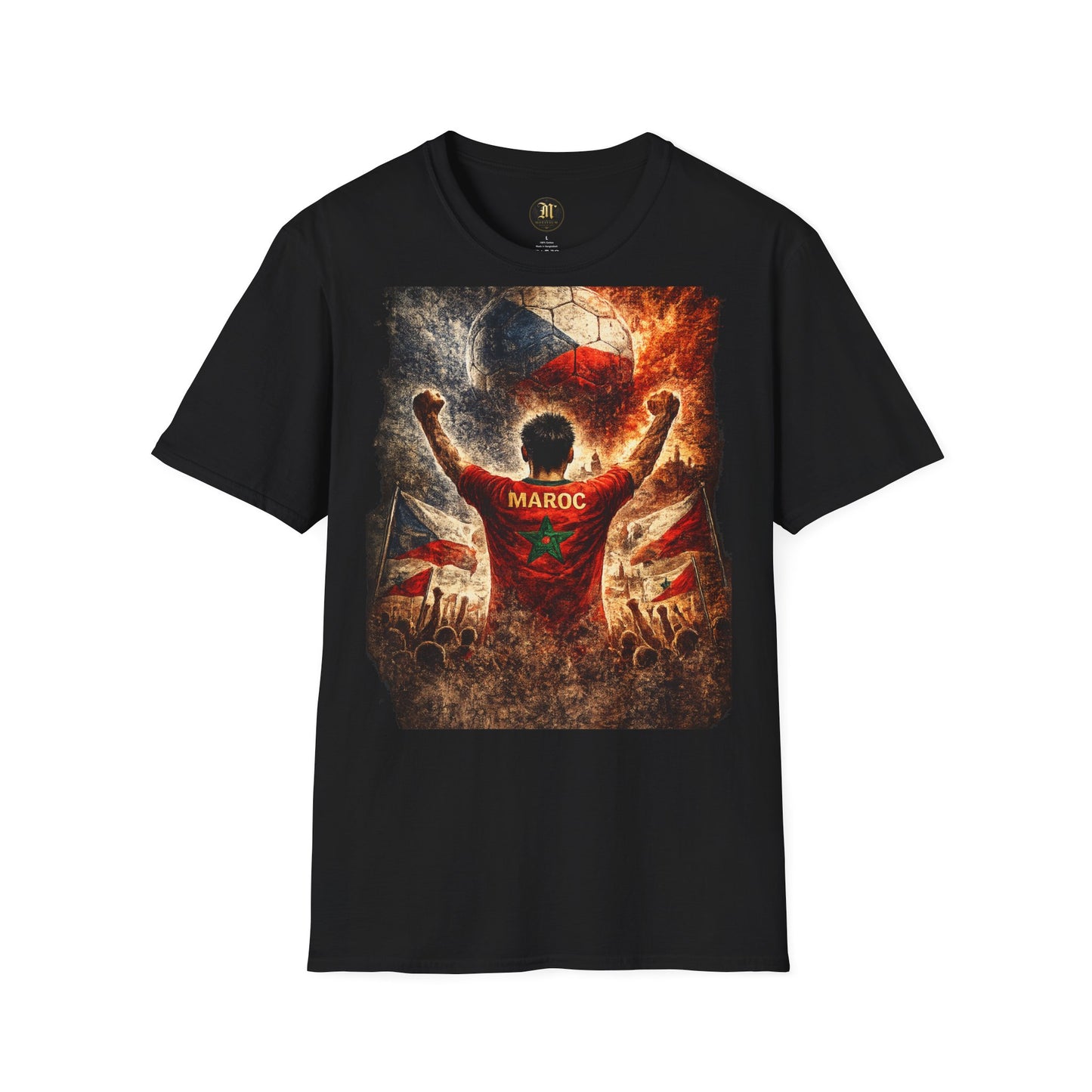Marokko Fußball Fan T-Shirt | Marokko Supporter Shirt | Morocco Fan Design | Fußball Fanartikel | Geschenk für Marokko Fans