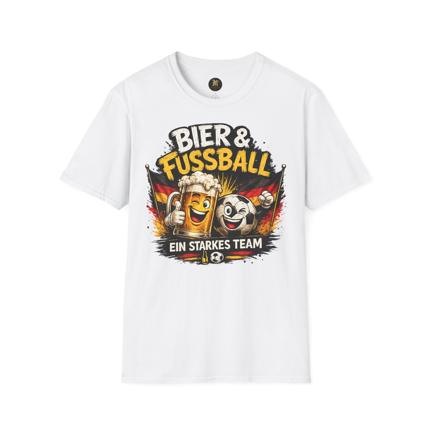 Bier & Fußball – Ein starkes Team | Deutschland Fan T-Shirt | Lustiges Fußball & Bier Design