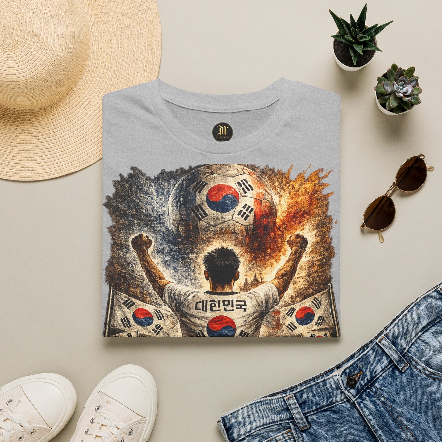 Südkorea Fußball Fan T-Shirt | Korea Supporter Shirt | South Korea Fan Design | Fußball Fanartikel | Geschenk für Südkorea Fans