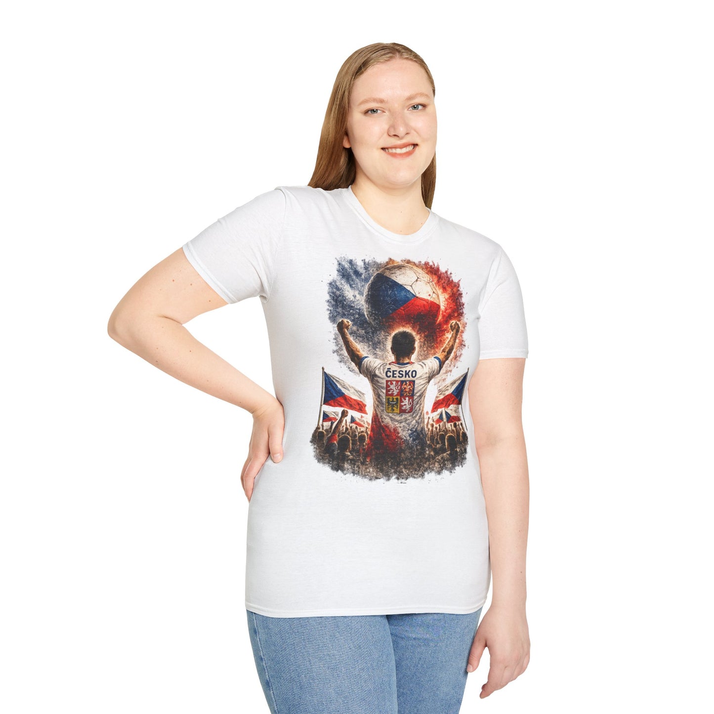 Tschechien Fußball Fan T-Shirt | Tschechien Supporter Shirt | Czech Republic Fan Design | Fußball Fanartikel | Geschenk für Tschechien Fans