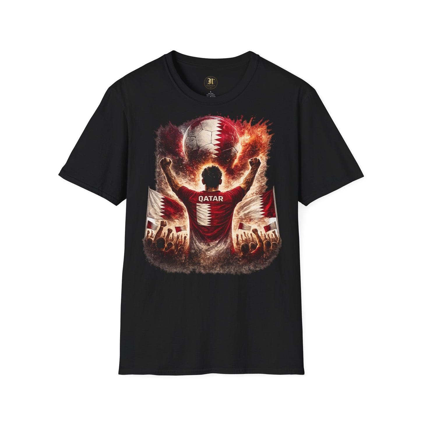 Katar Fußball Fan T-Shirt – Katar Flagge Supporter Design | Fußball Fanartikel | Geschenk für Fußballfans