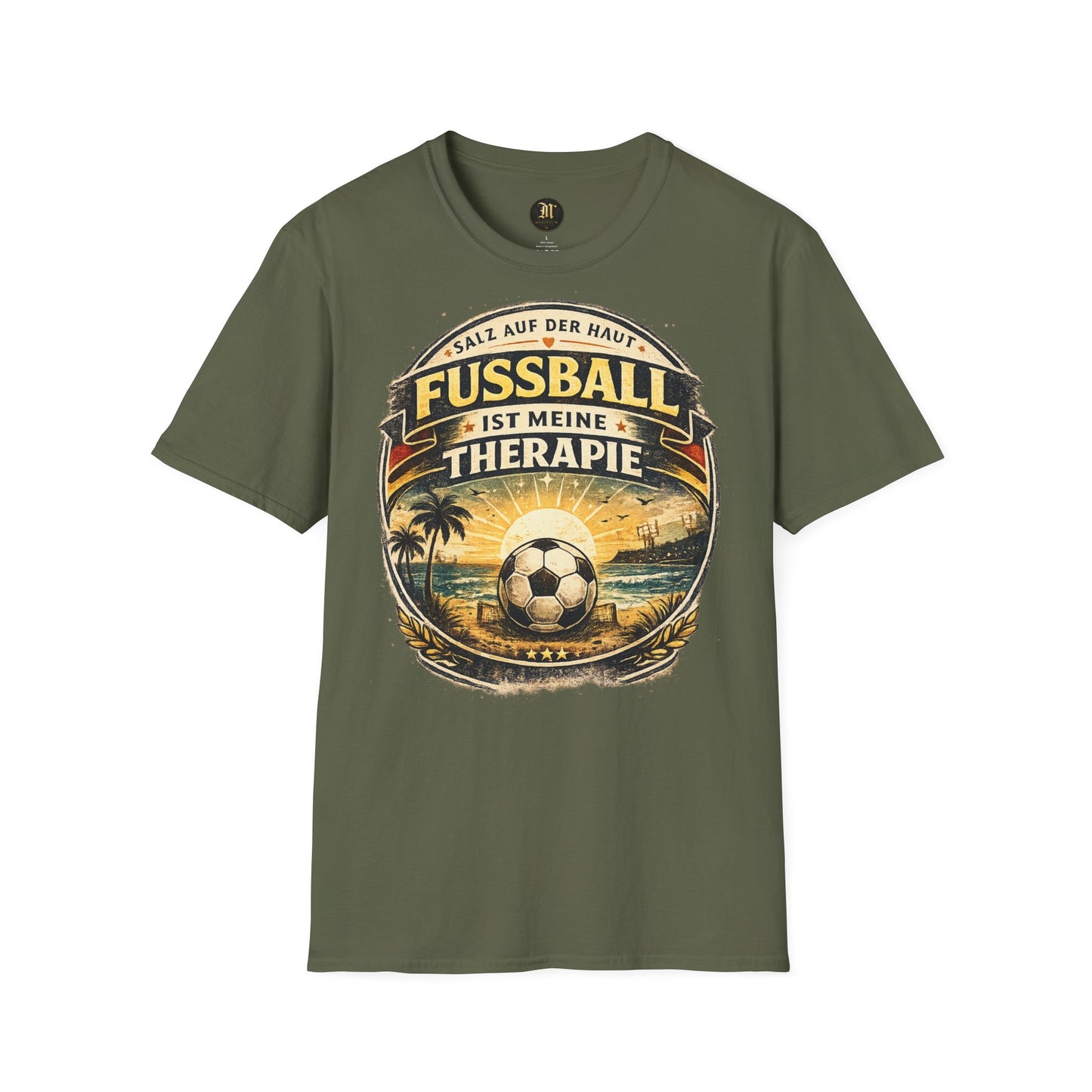 Fußball ist meine Therapie Shirt | Vintage Fußball Sommer Beach Lifestyle T-Shirt