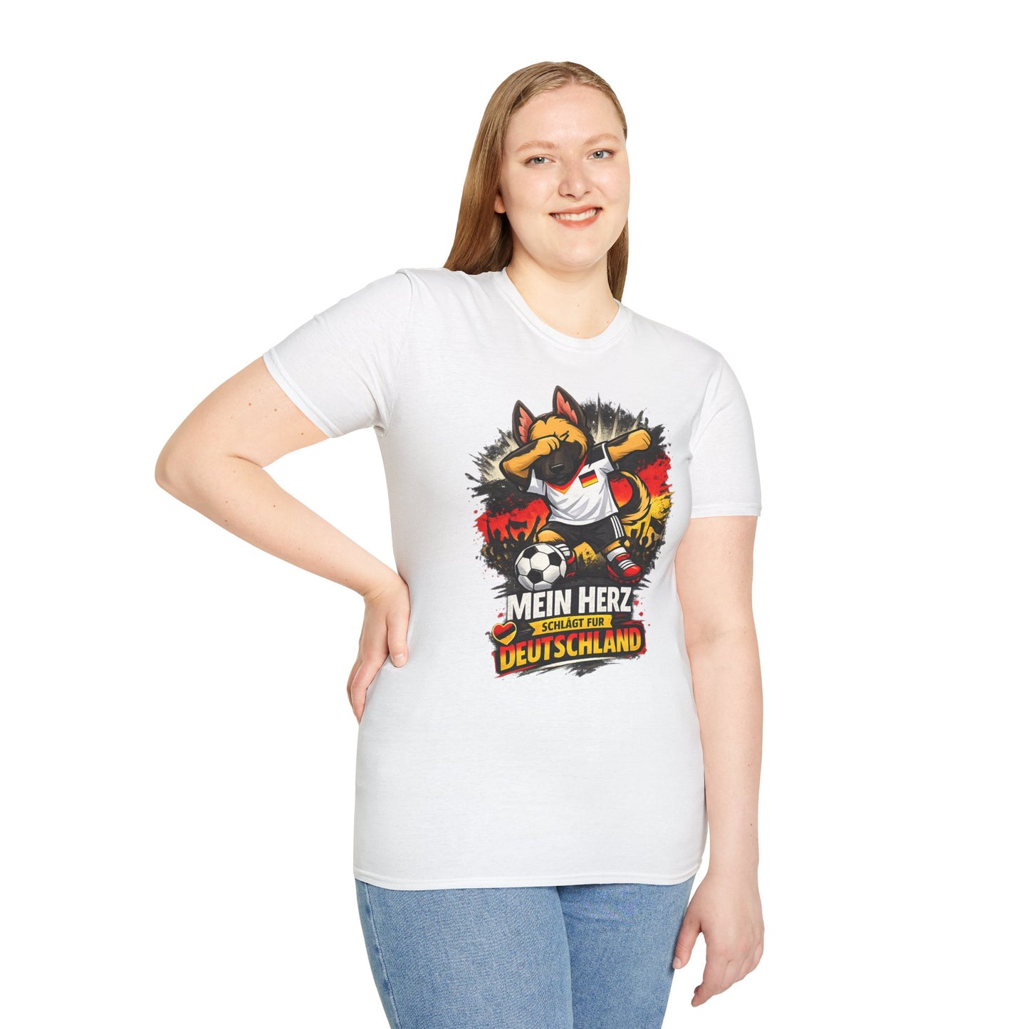 Deutschland Fußball Fan Hund T-Shirt – Schäferhund im Deutschland Trikot | Motivium