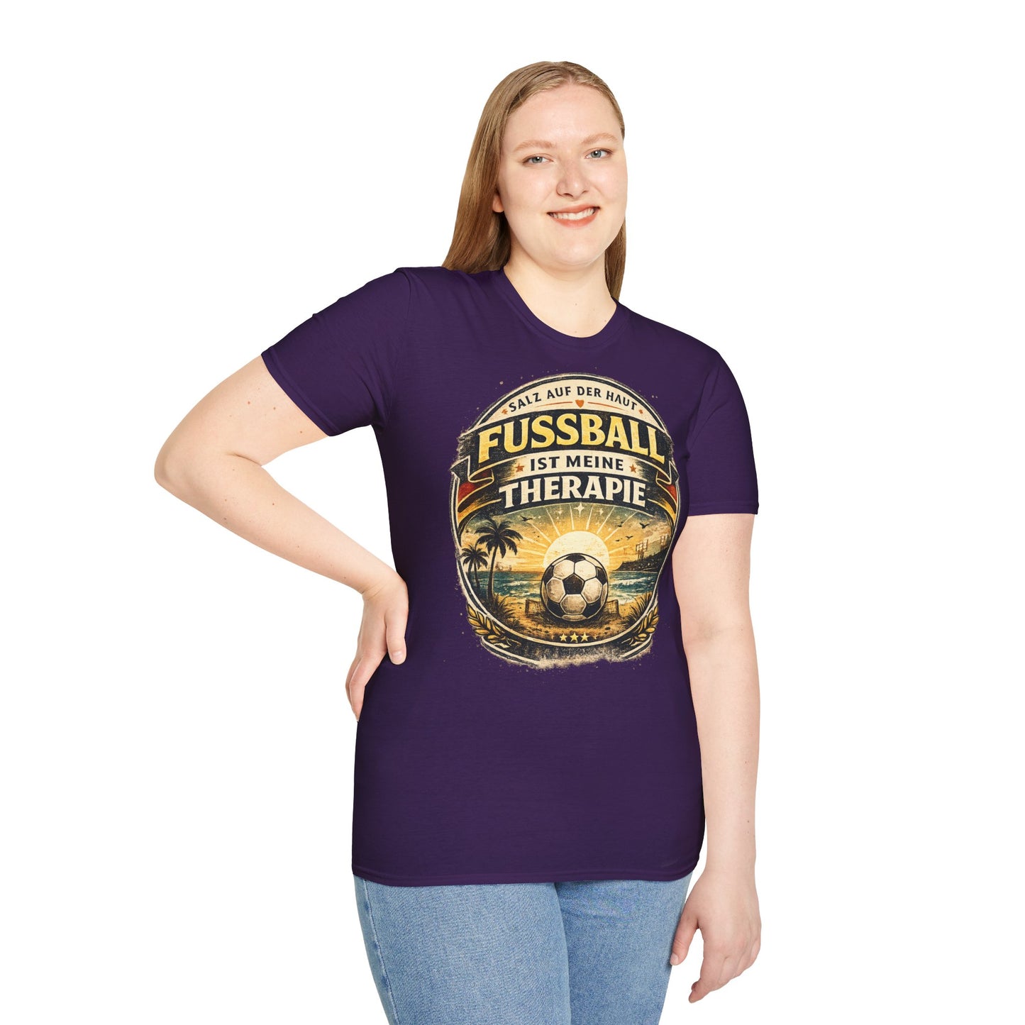 Fußball ist meine Therapie Shirt | Vintage Fußball Sommer Beach Lifestyle T-Shirt