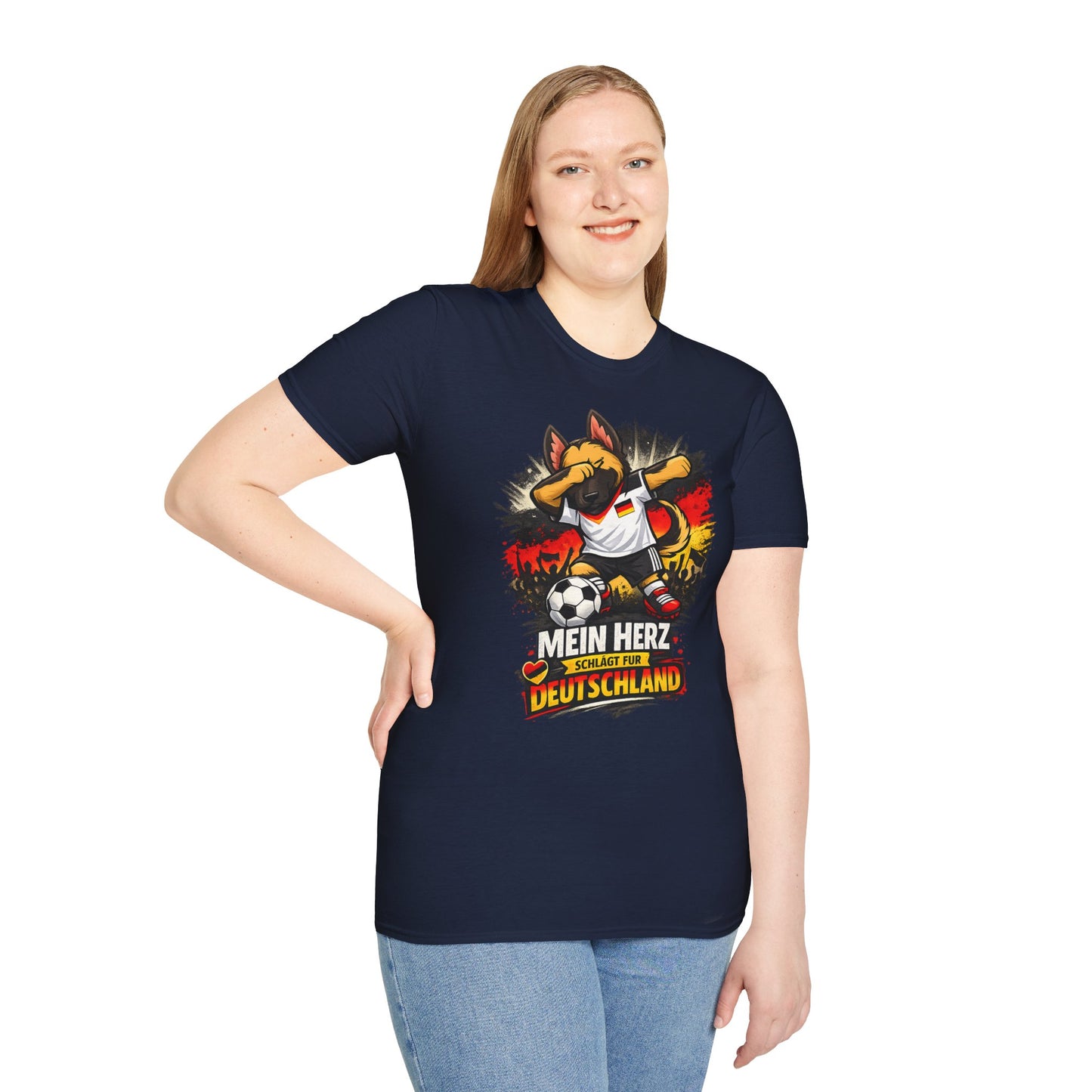 Deutschland Fußball Fan Hund T-Shirt – Schäferhund im Deutschland Trikot | Motivium
