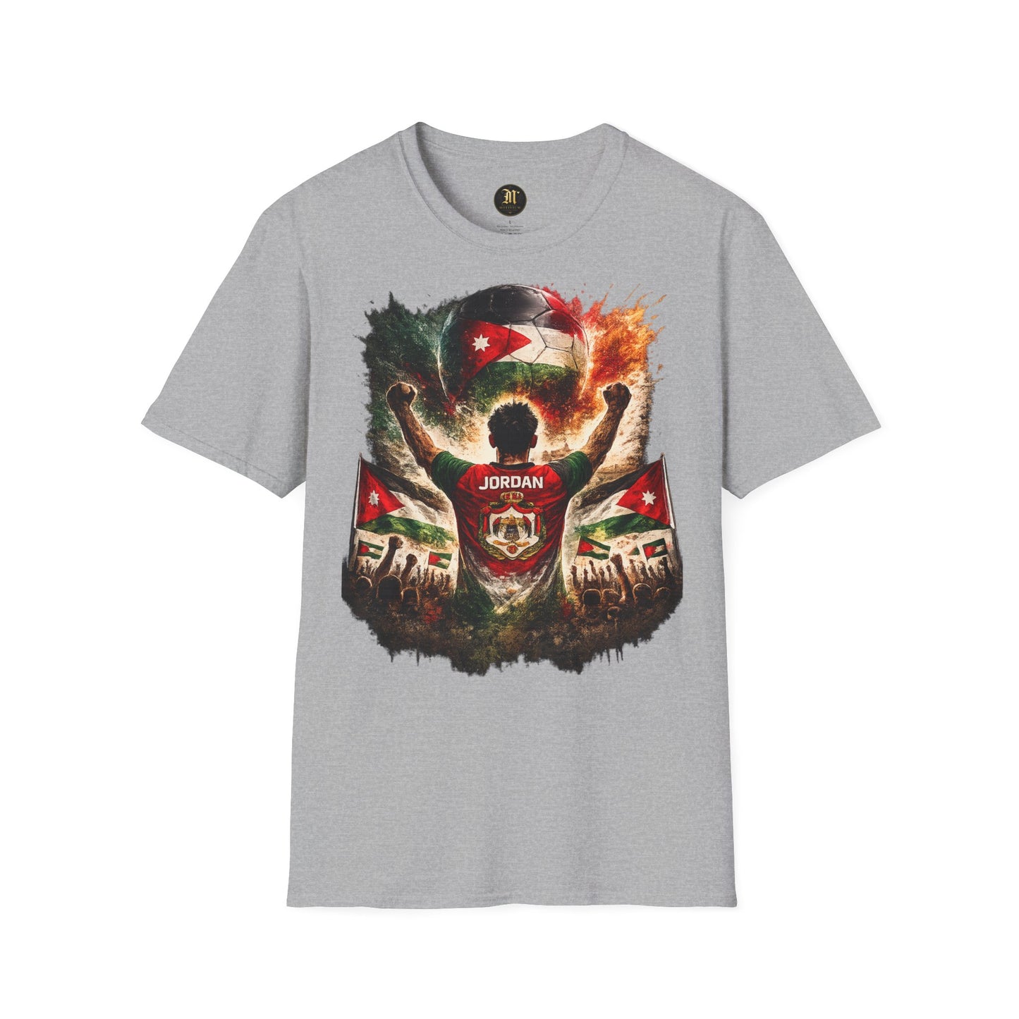 Jordanien Fußball Fan T-Shirt – Jordanien Flagge Supporter Design | Fußball Fanartikel | Geschenk für Fußballfans