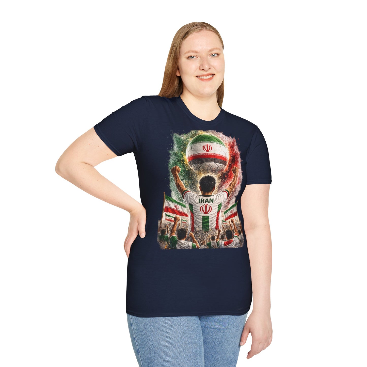 Iran Fußball Fan T-Shirt | Iran Supporter Shirt | Iran Fan Design | Fußball Fanartikel | Geschenk für Iran Fans