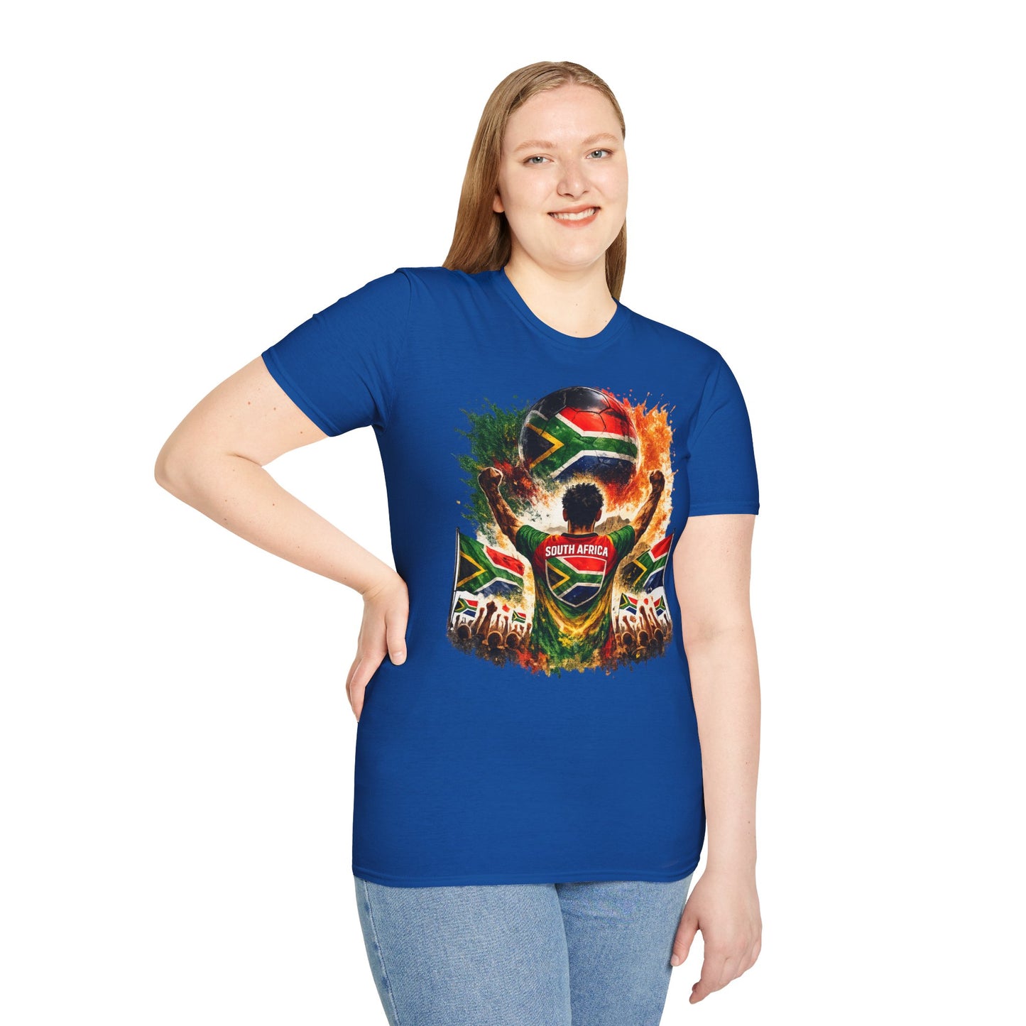 Südafrika Fußball Fan T-Shirt – Südafrika Flagge Supporter Design | Fußball Fanartikel | Geschenk für Fußballfans