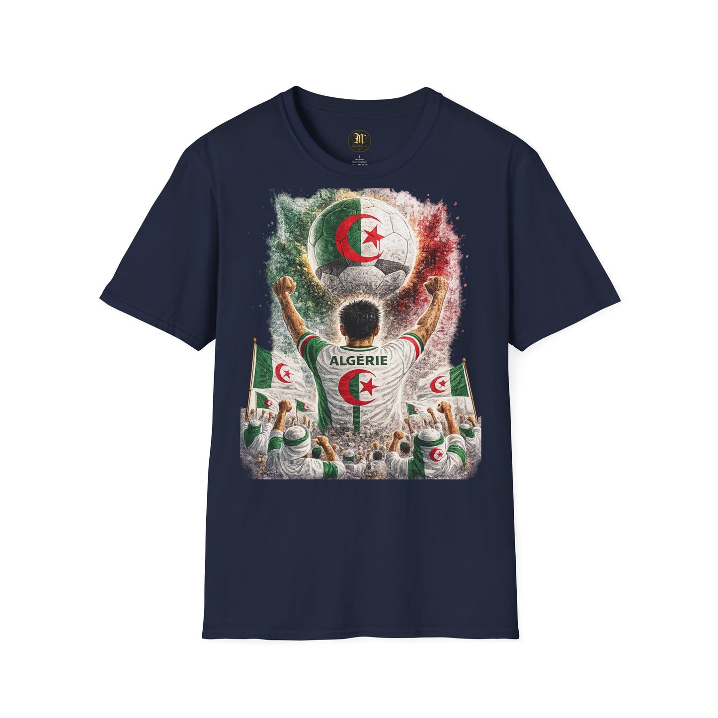 Algerien Fußball Fan T-Shirt | Algerien Supporter Shirt | Algeria Fan Design | Fußball Fanartikel | Geschenk für Algerien Fans