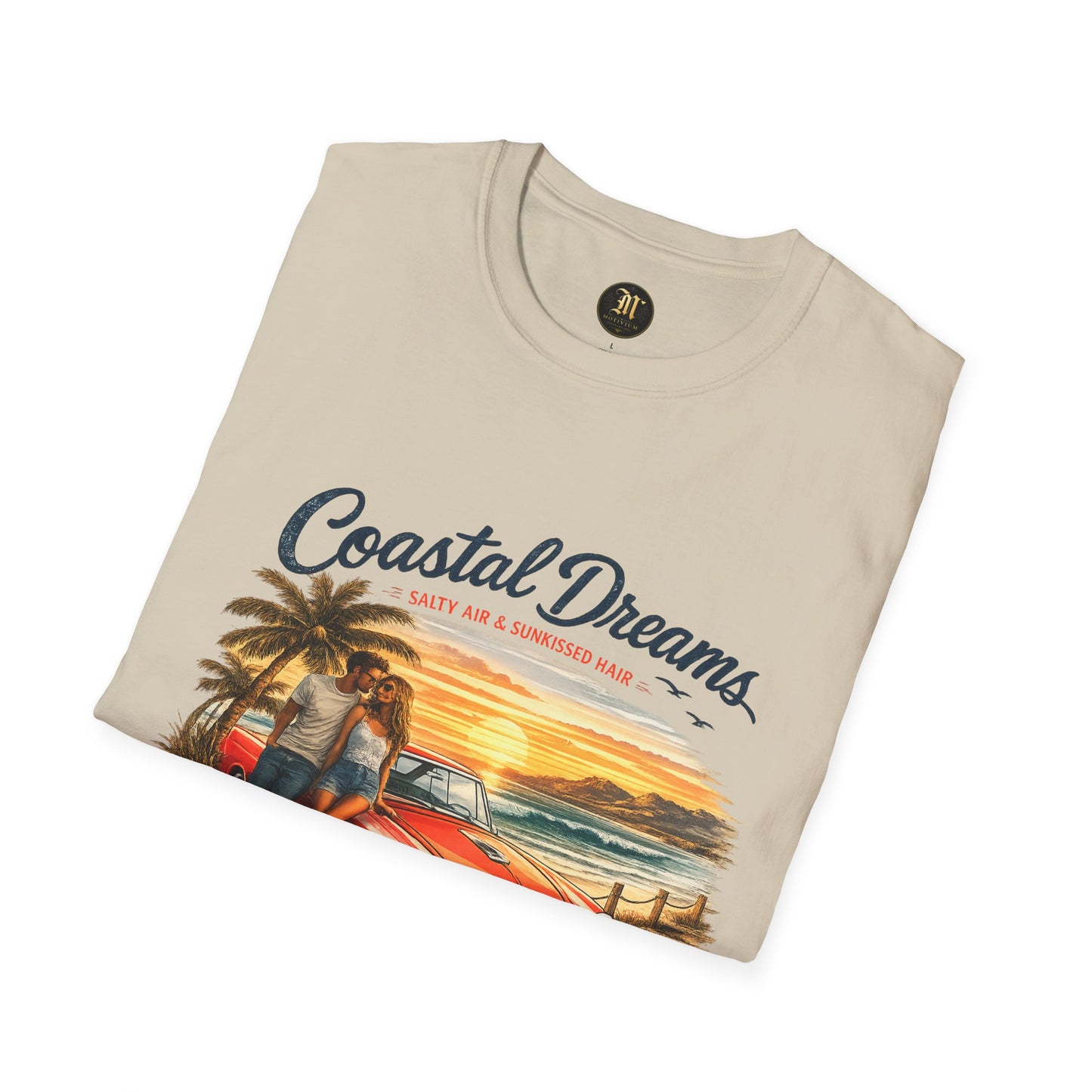 Coastal Dreams T-Shirt – Salty Air & Sunkissed Hair | Vintage Strand Oldtimer Paar Design | Sommer Shirt