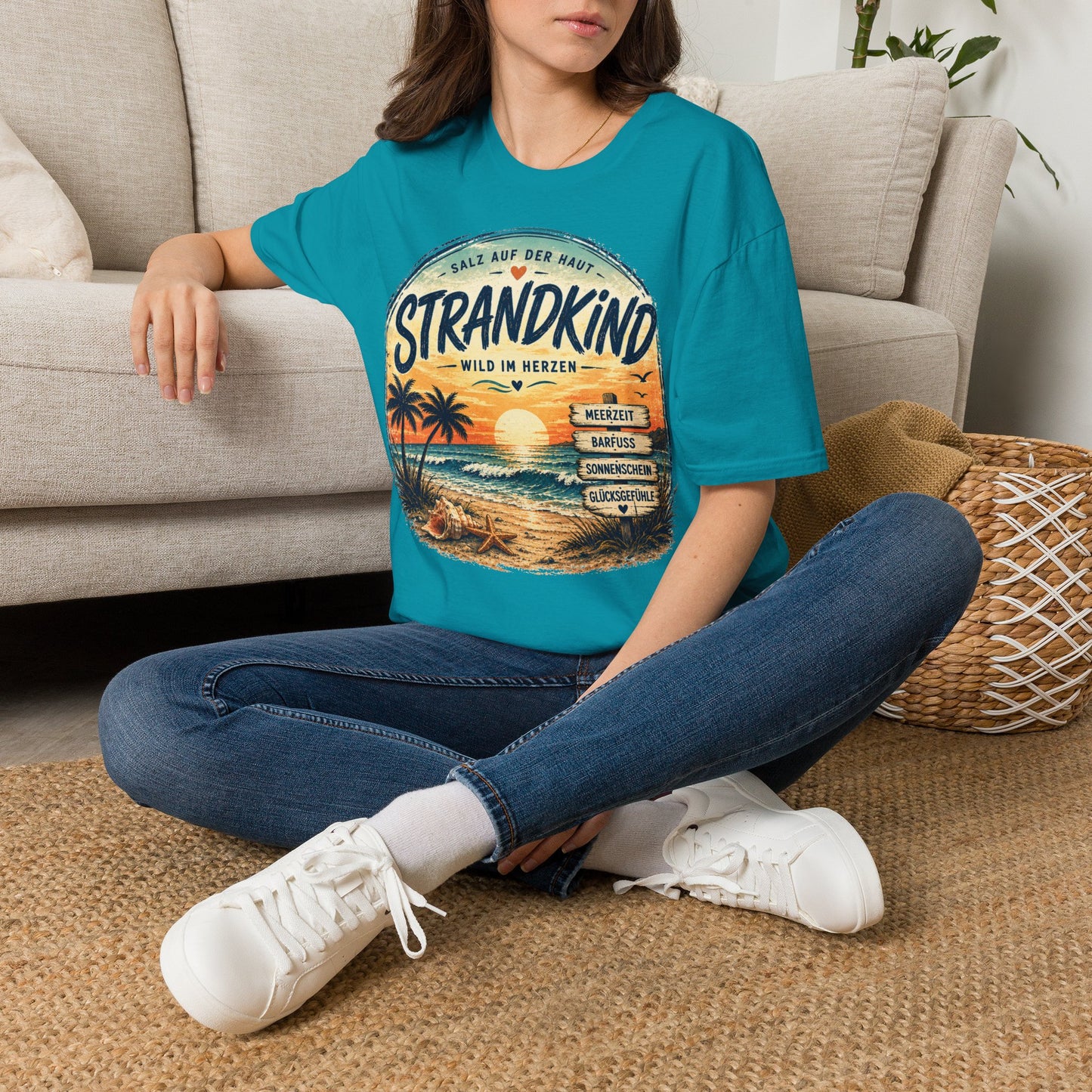 Strandkind T-Shirt – Salz auf der Haut, Wild im Herzen | Sommer & Meer Motiv