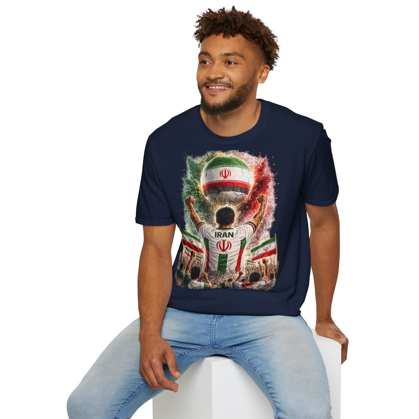 Iran Fußball Fan T-Shirt | Iran Supporter Shirt | Iran Fan Design | Fußball Fanartikel | Geschenk für Iran Fans