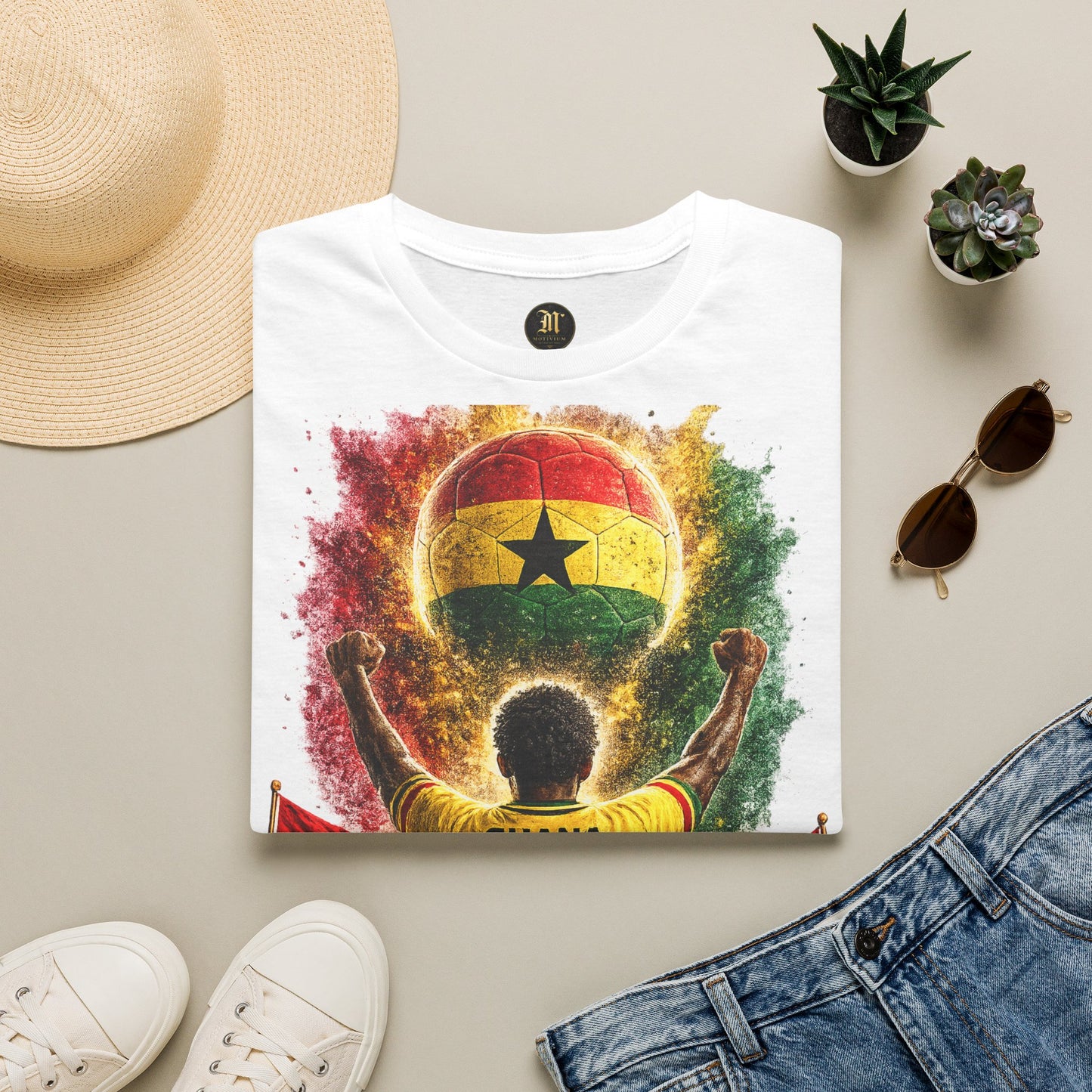 Ghana Fußball Fan T-Shirt | Ghana Supporter Shirt | Ghana Fan Design | Fußball Fanartikel | Geschenk für Ghana Fans