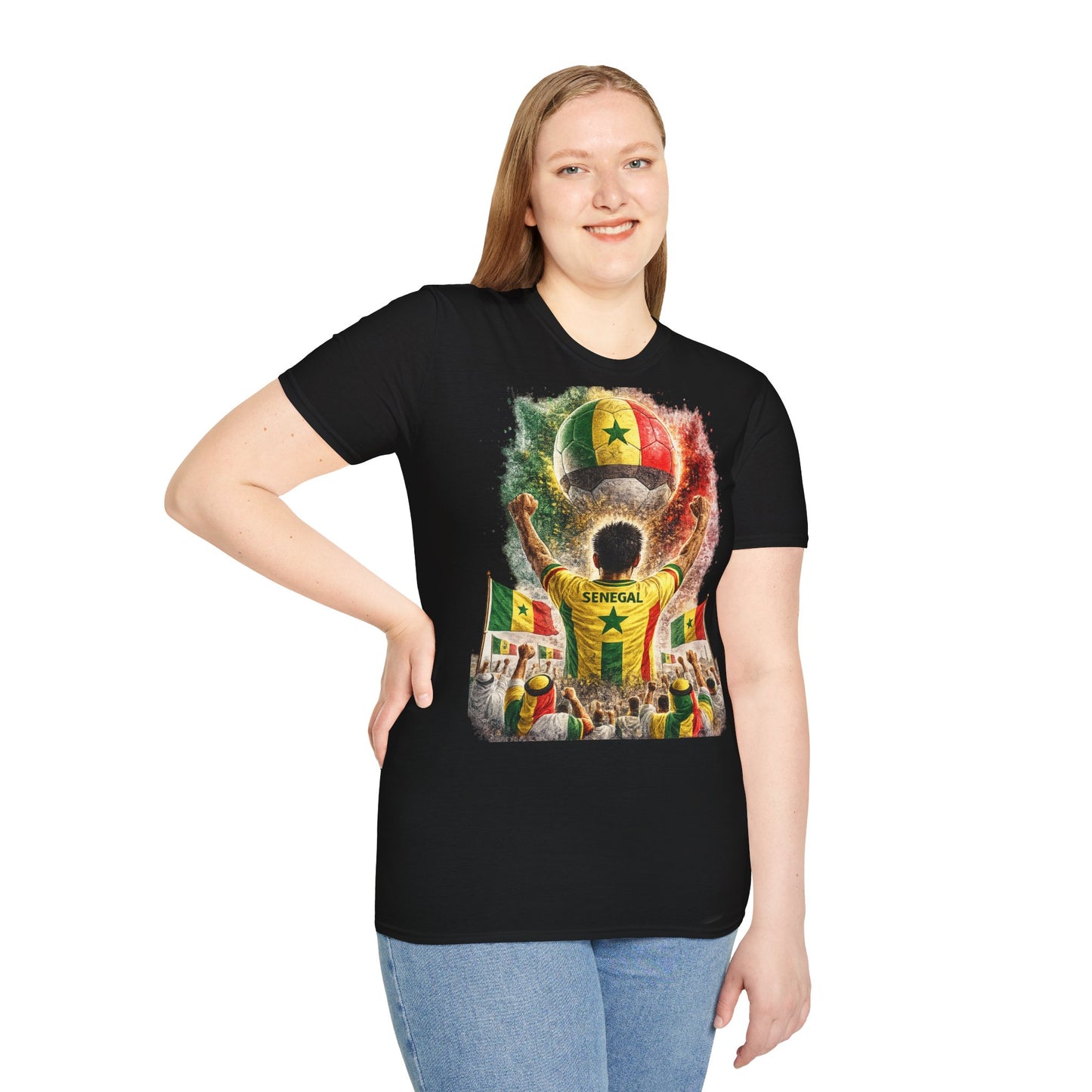 Senegal Fußball Fan T-Shirt | Senegal Supporter Shirt | Senegal Fan Design | Fußball Fanartikel | Geschenk für Senegal Fans