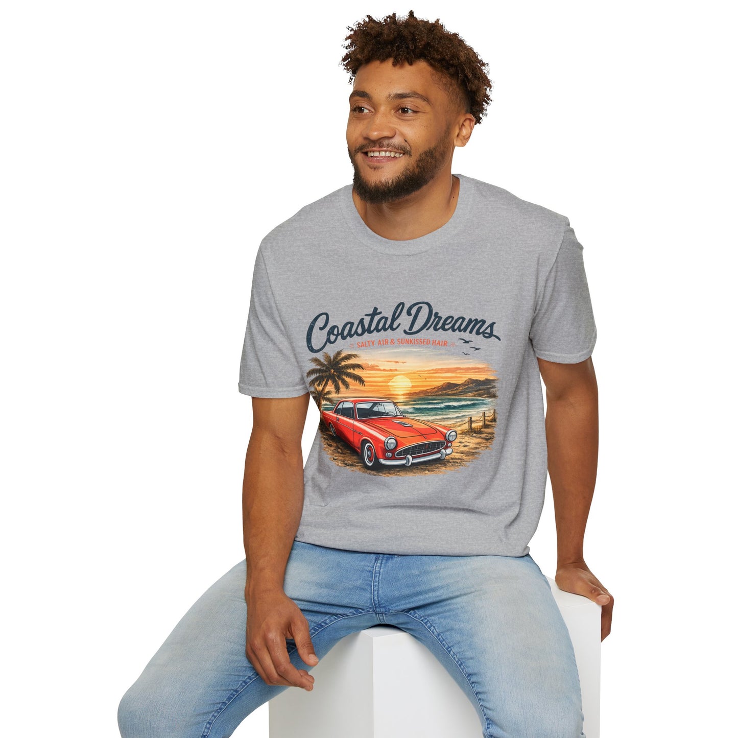 Coastal Dreams T-Shirt – Salzige Luft & Sonnengeküsstes Haar | Vintage Oldtimer Strand Motiv