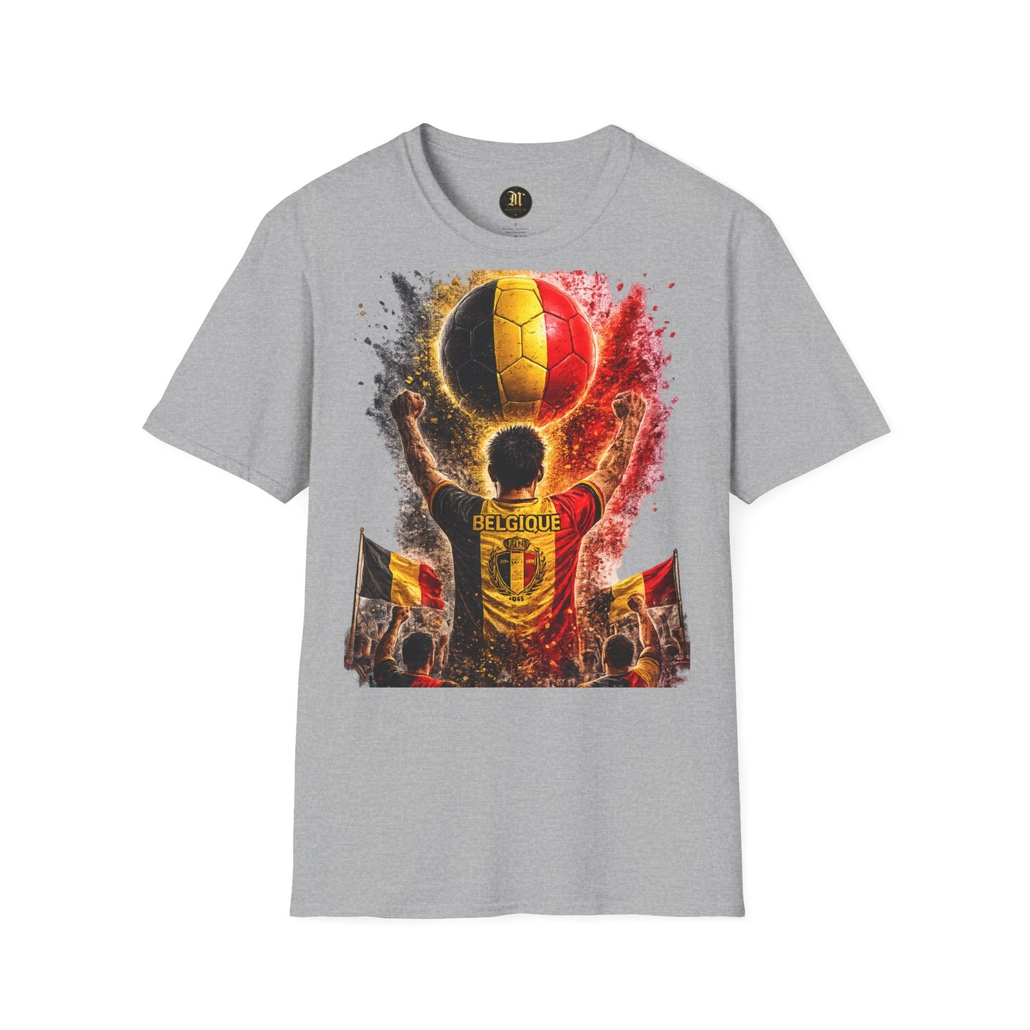 Belgien Fußball Fan T-Shirt | Belgien Supporter Shirt | Belgium Fan Design | Fußball Fanartikel | Geschenk für Belgien Fans