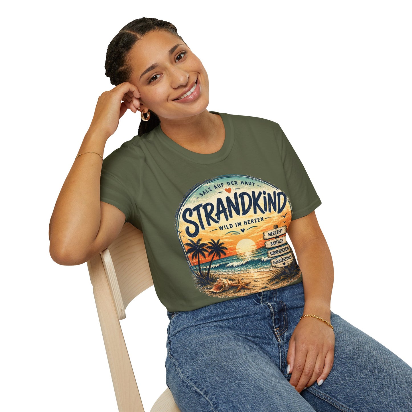 Strandkind T-Shirt – Salz auf der Haut, Wild im Herzen | Sommer & Meer Motiv