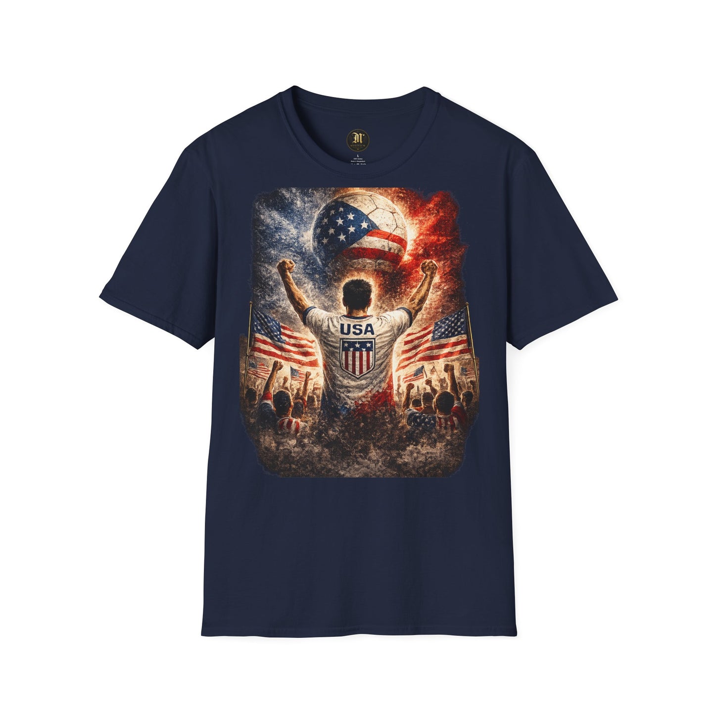USA Fußball Fan T-Shirt | USA Supporter Shirt | United States Fan Design | Fußball Fanartikel | Geschenk für USA Fans