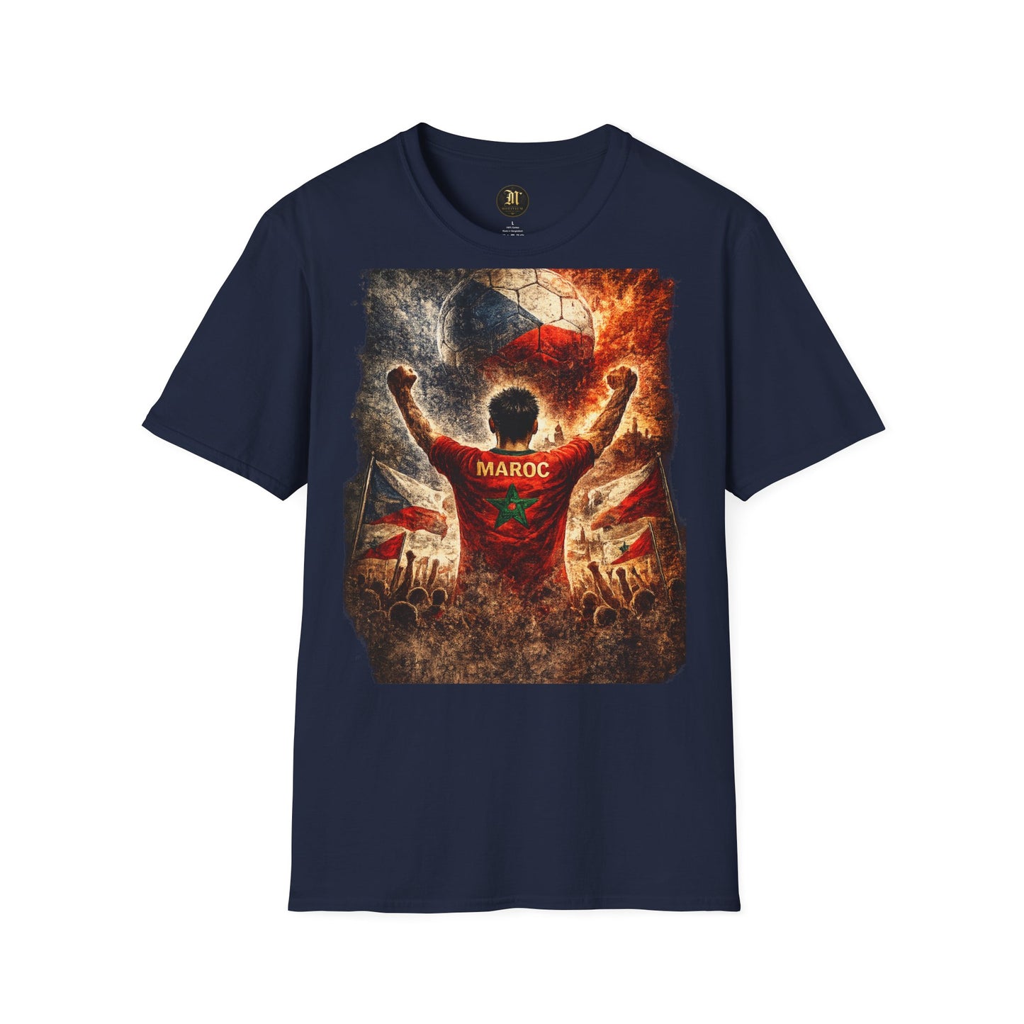 Marokko Fußball Fan T-Shirt | Marokko Supporter Shirt | Morocco Fan Design | Fußball Fanartikel | Geschenk für Marokko Fans