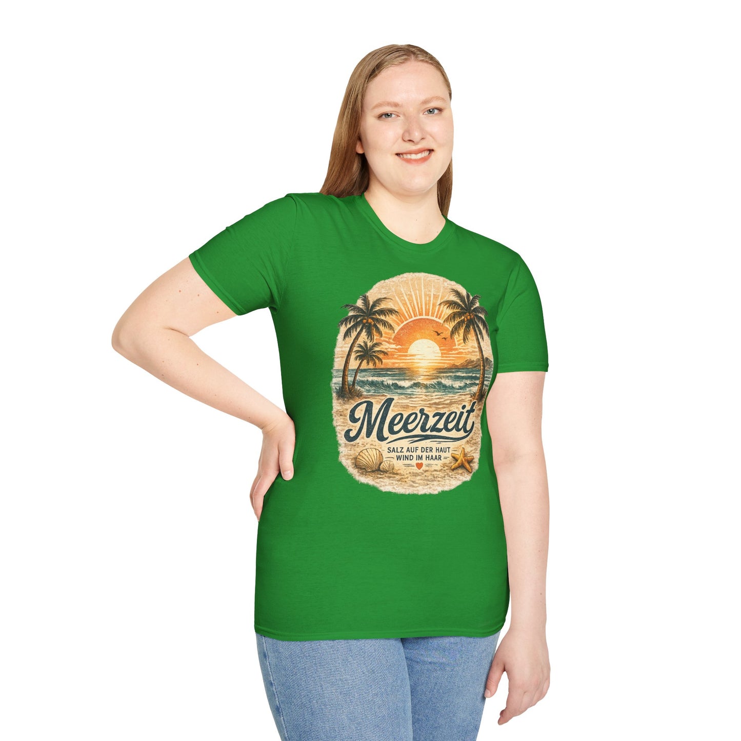 Meerzeit T-Shirt – Salz auf der Haut, Wind im Haar | Vintage Strand Shirt | Sommer Urlaub Meer Geschenk