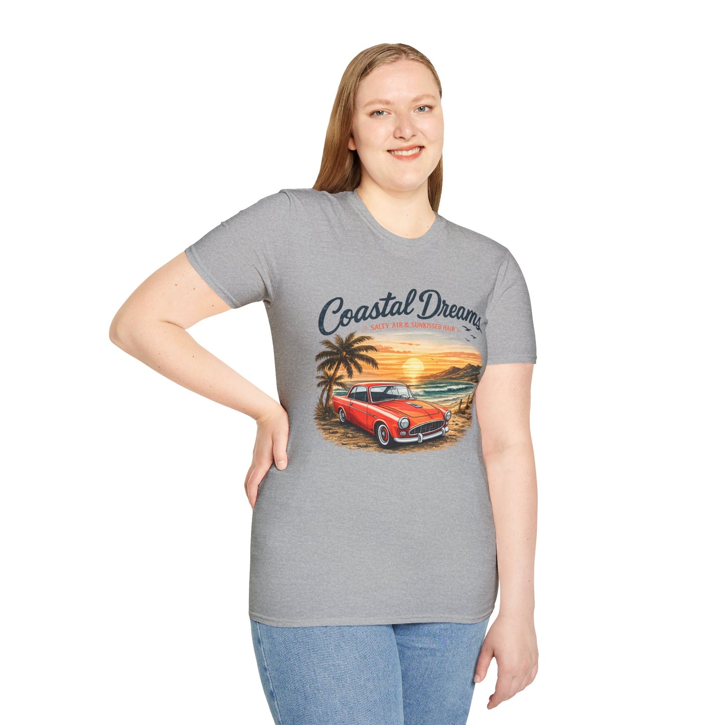 Coastal Dreams T-Shirt – Salzige Luft & Sonnengeküsstes Haar | Vintage Oldtimer Strand Motiv