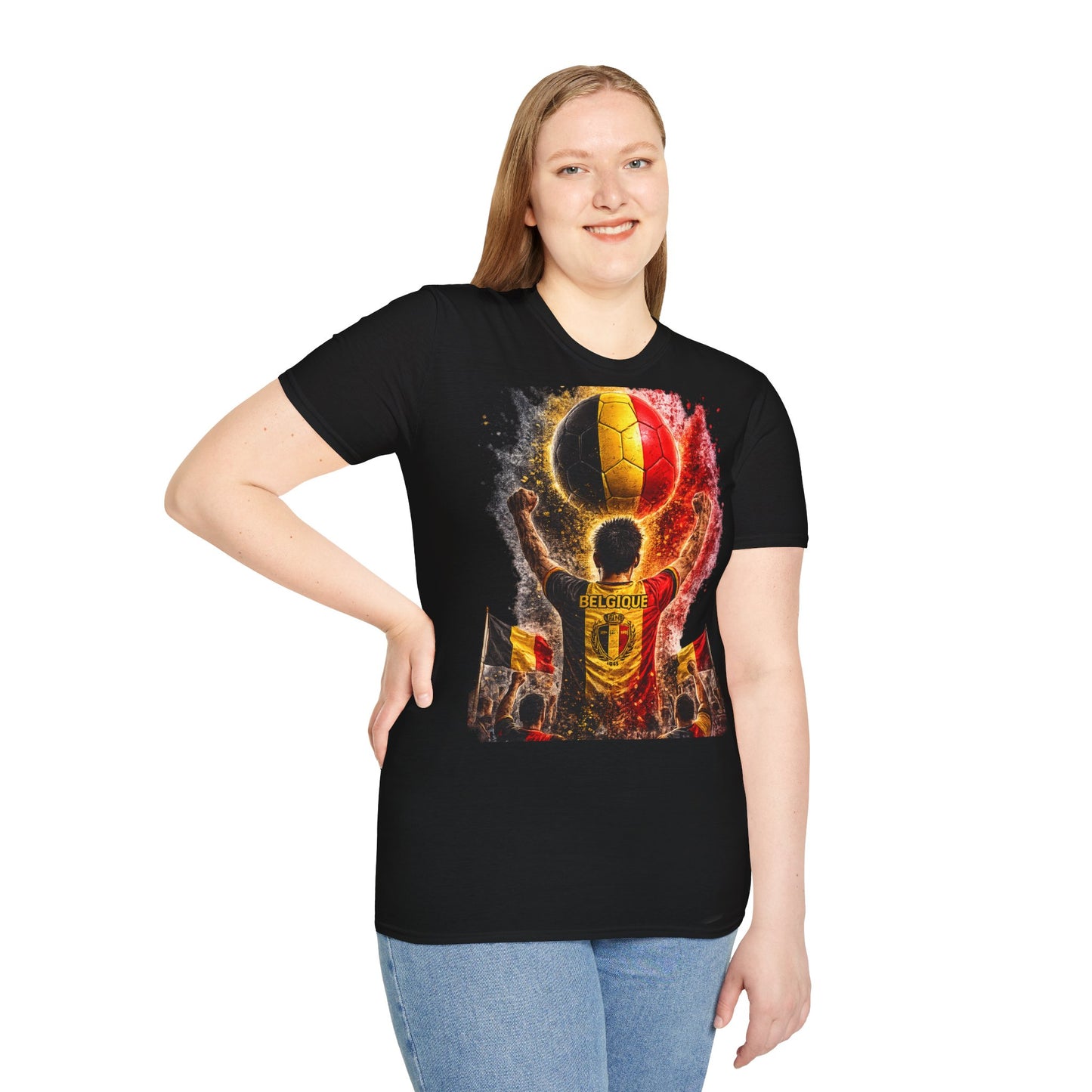 Belgien Fußball Fan T-Shirt | Belgien Supporter Shirt | Belgium Fan Design | Fußball Fanartikel | Geschenk für Belgien Fans