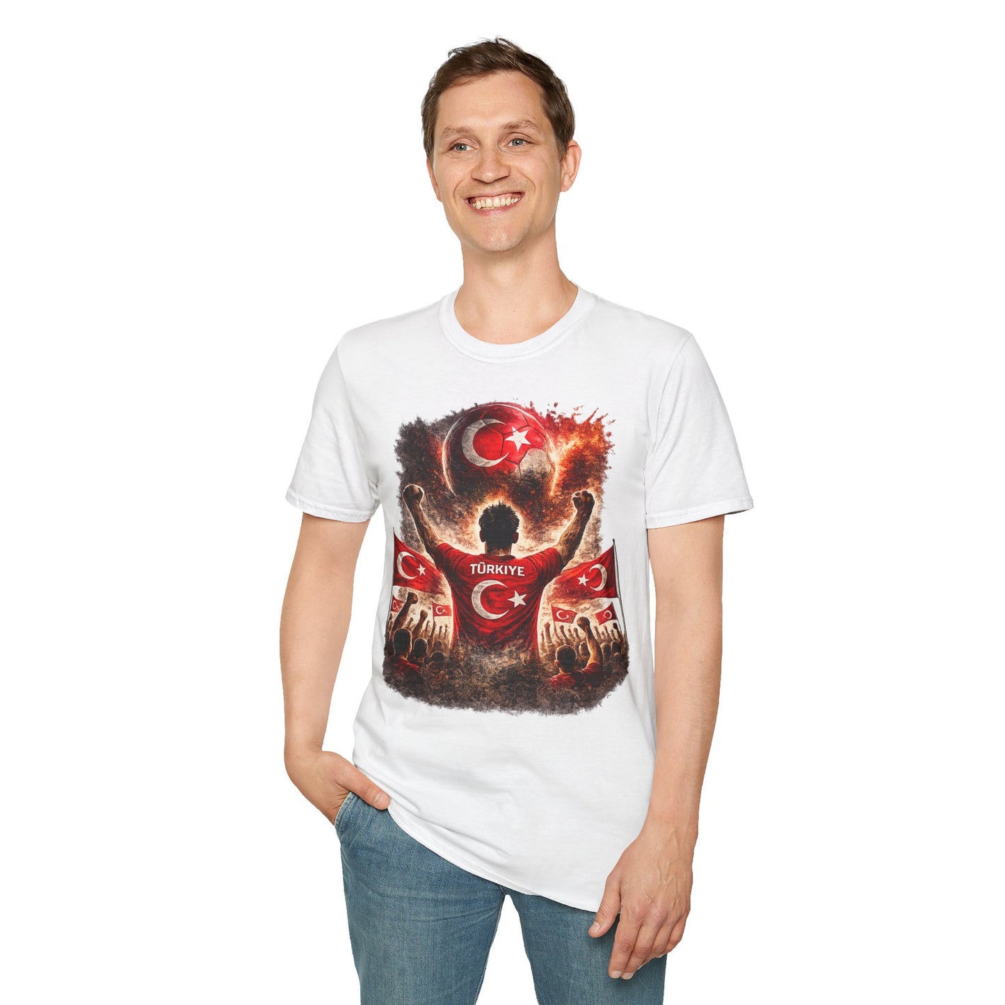 Türkei Fußball Fan T-Shirt – Türkei Flagge Supporter Design | Türkiye Fußball Fanartikel | Geschenk für Fußballfans
