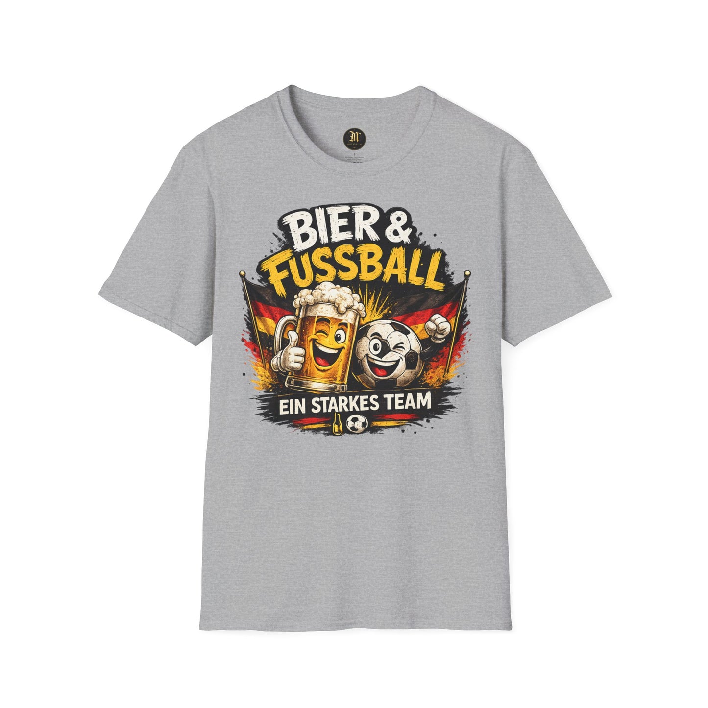 Bier & Fußball – Ein starkes Team | Deutschland Fan T-Shirt | Lustiges Fußball & Bier Design
