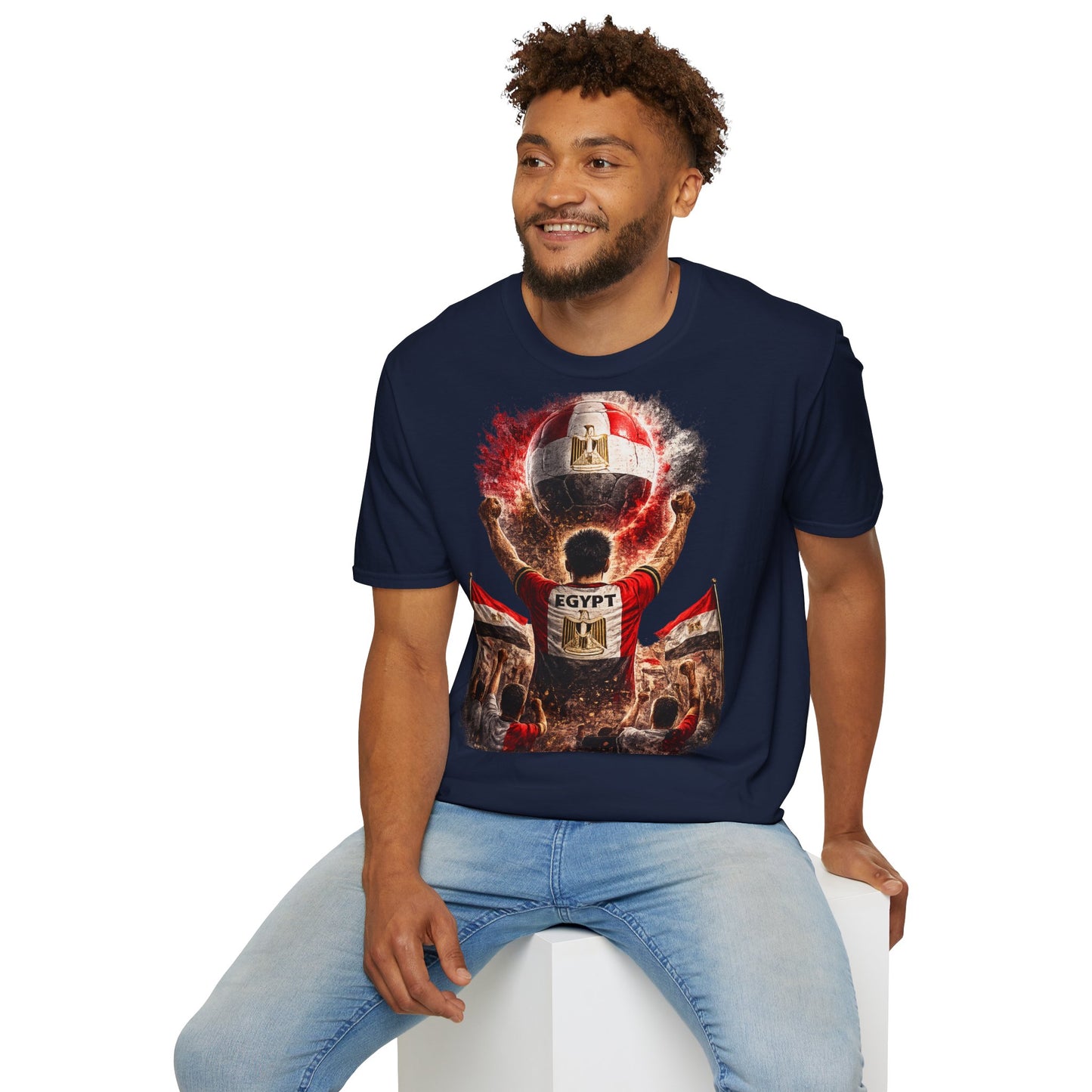 Ägypten Fußball Fan T-Shirt | Egypt Supporter Shirt | Egypt Fan Design | Fußball Fanartikel | Geschenk für Ägypten Fans