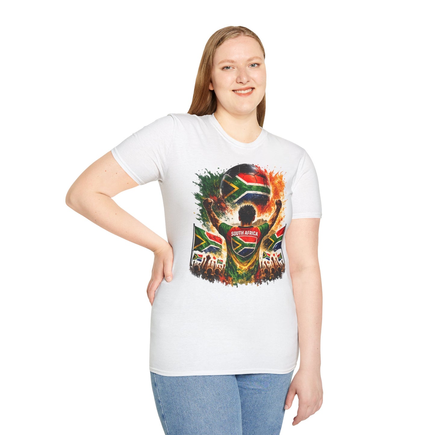 Südafrika Fußball Fan T-Shirt – Südafrika Flagge Supporter Design | Fußball Fanartikel | Geschenk für Fußballfans