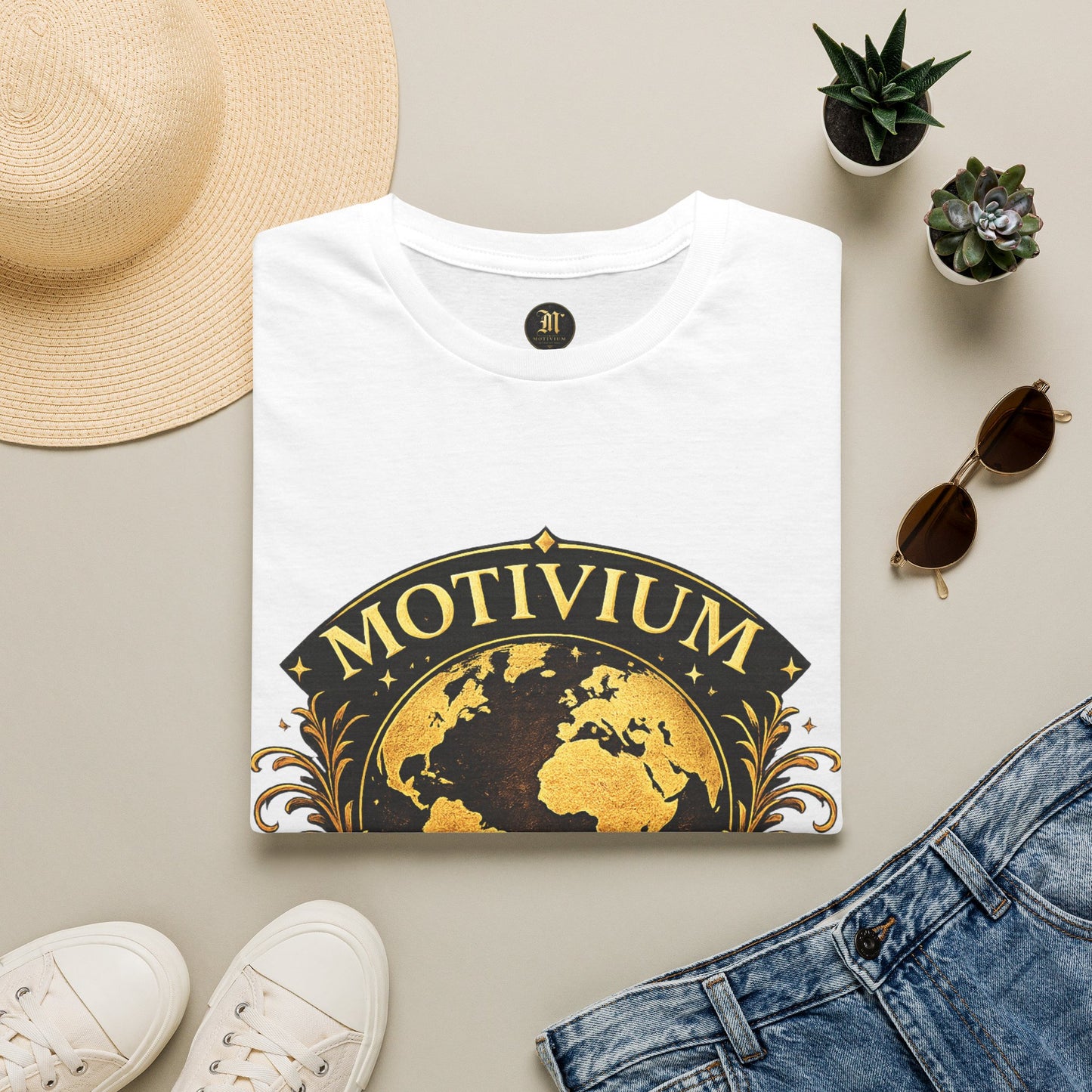 Motivium World Edition – Premium T-Shirt | Designs mit Herz