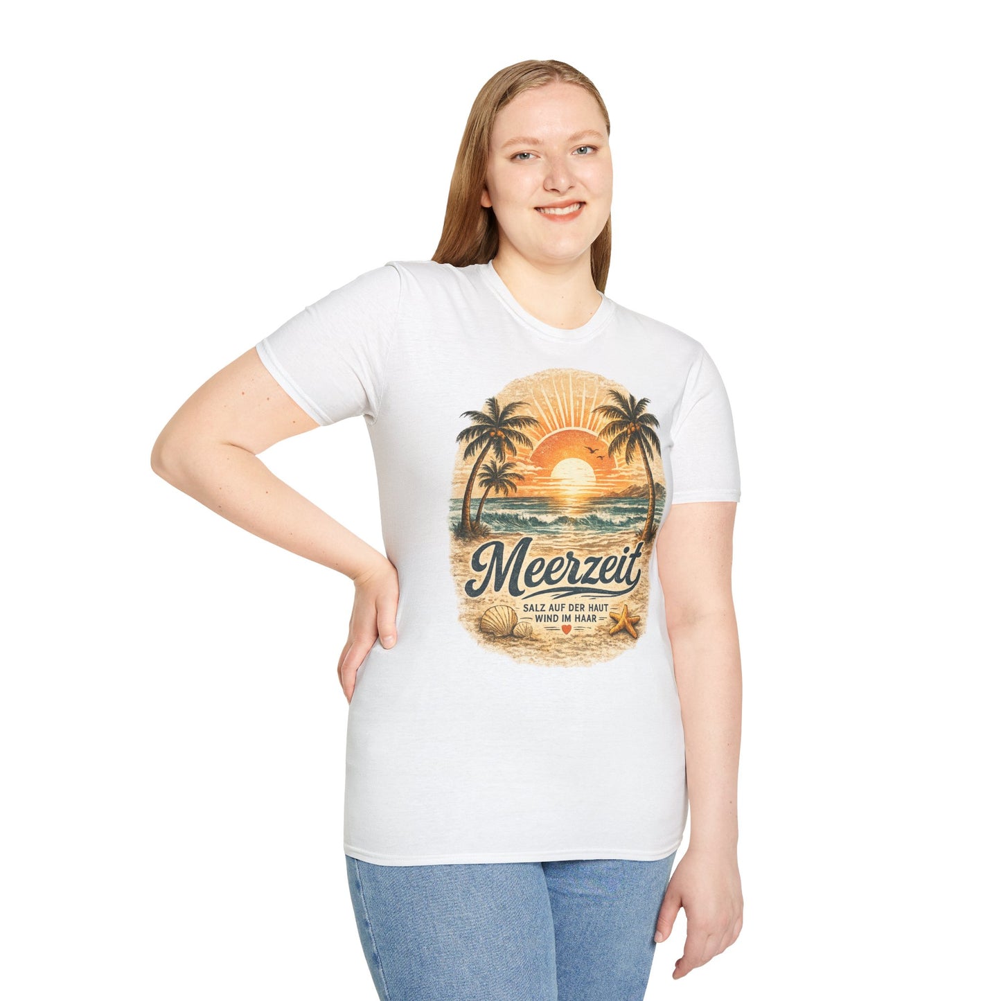 Meerzeit T-Shirt – Salz auf der Haut, Wind im Haar | Vintage Strand Shirt | Sommer Urlaub Meer Geschenk