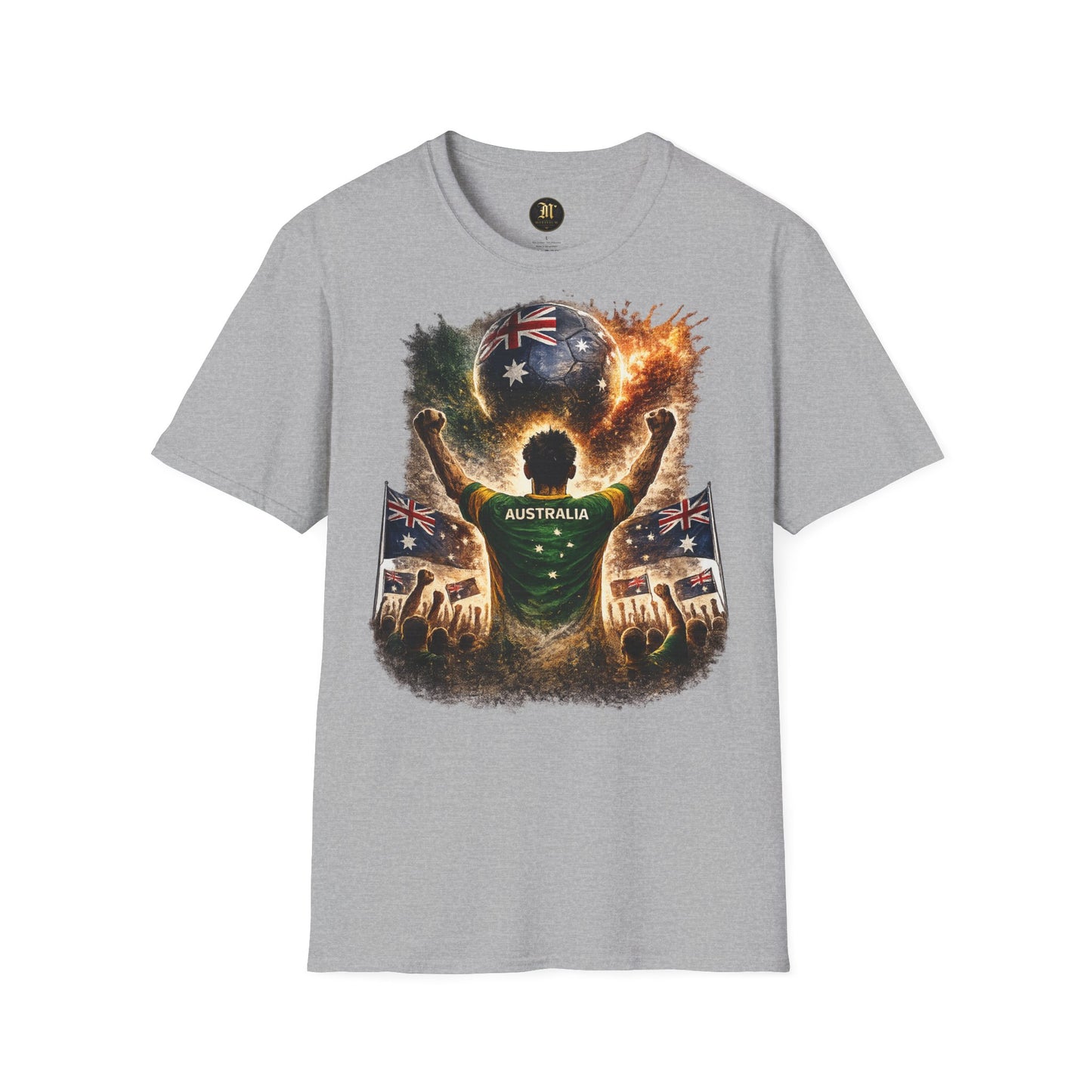 Australien Fußball Fan T-Shirt – Australien Flagge Supporter Design | Fußball Fanartikel | Geschenk für Fußballfans
