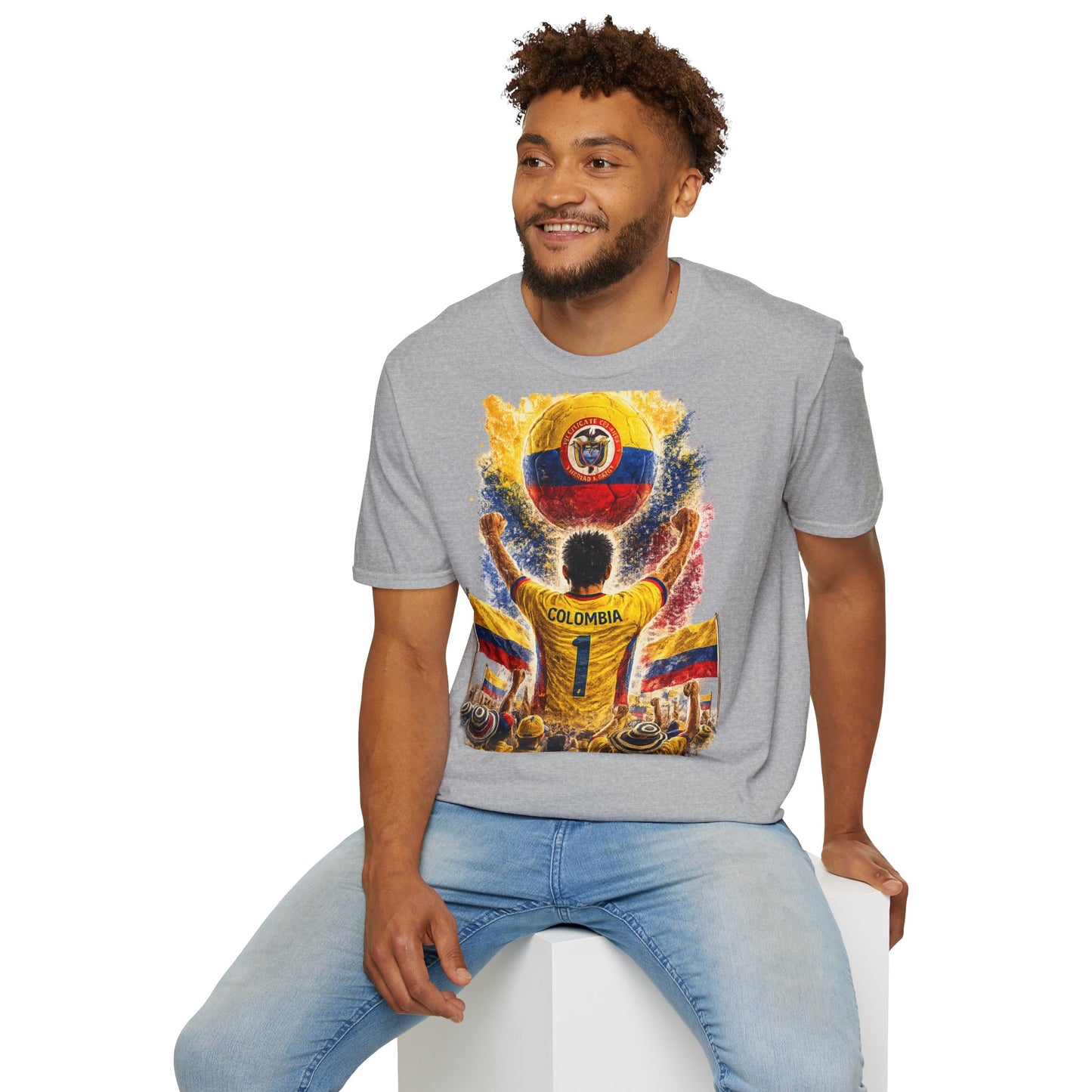 Kolumbien Fußball Fan T-Shirt | Kolumbien Supporter Shirt | Colombia Fan Design | Fußball Fanartikel | Geschenk für Kolumbien Fans