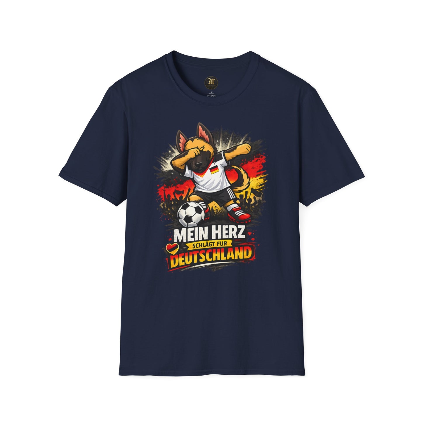 Deutschland Fußball Fan Hund T-Shirt – Schäferhund im Deutschland Trikot | Motivium