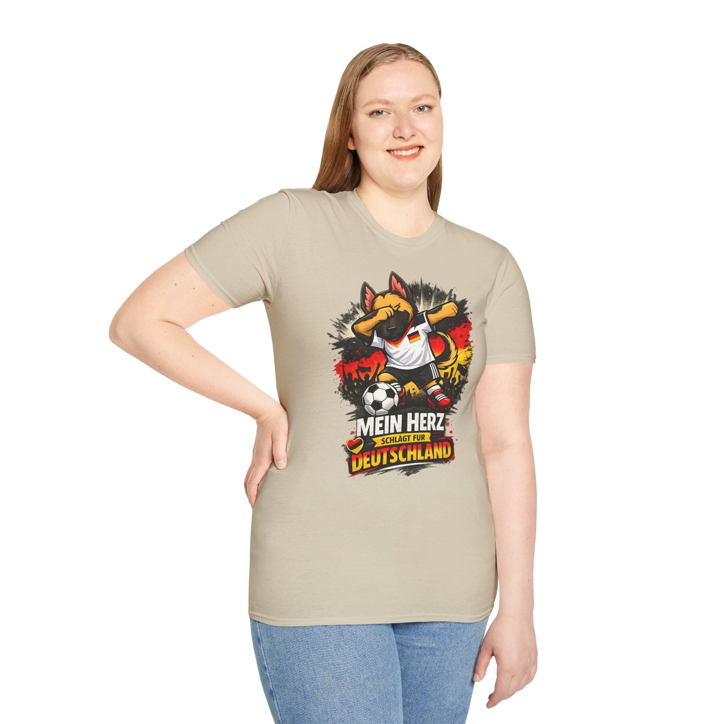 Deutschland Fußball Fan Hund T-Shirt – Schäferhund im Deutschland Trikot | Motivium